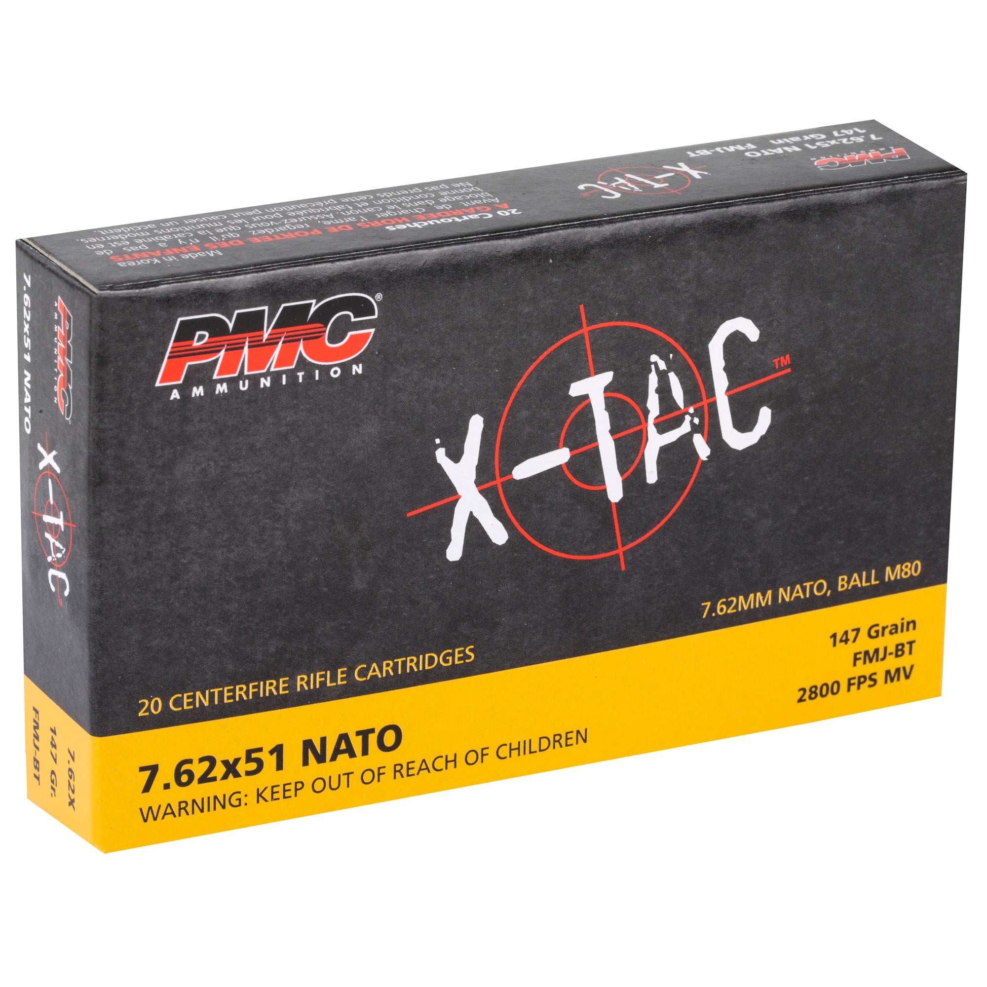 PMC XTAC 762NATO 147GR FMJ BT 20/500