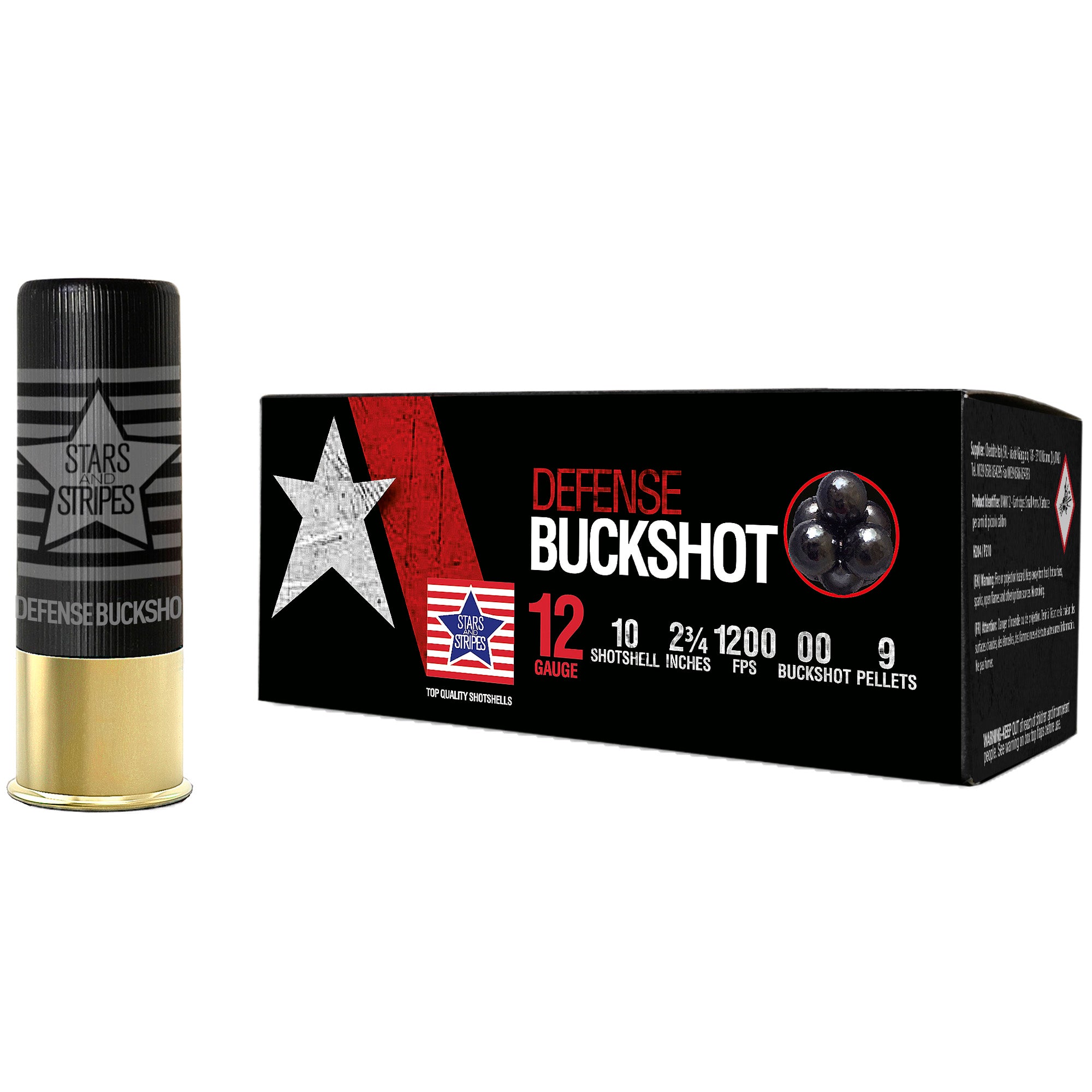 STARS 12GA 00BCK SHTSHL 9PEL 10/250