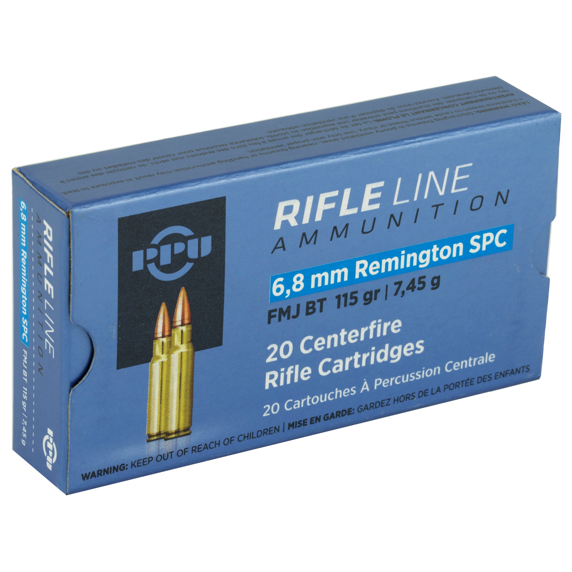 PPU 6.8SPC FMJBT 115GR 20/1000