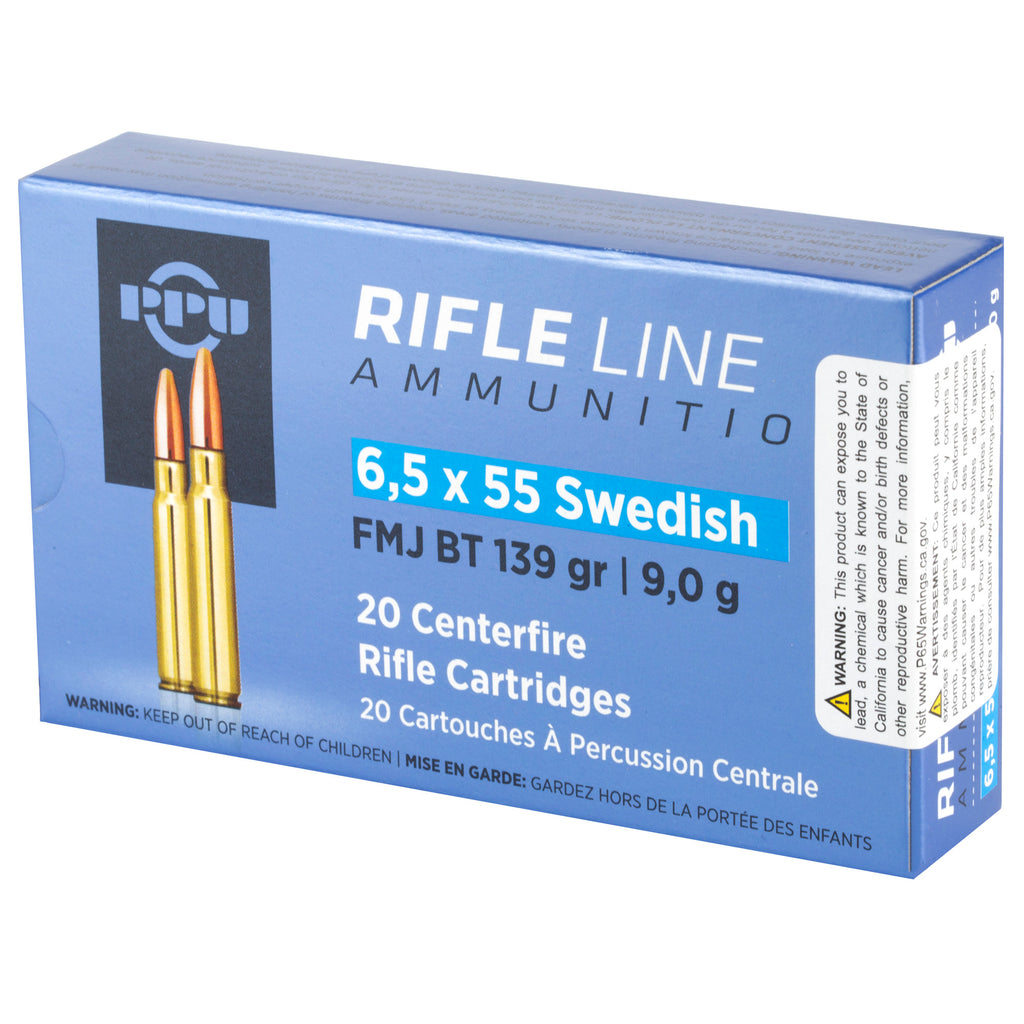 PPU 6.5X55 SWEDISH FMJ 139GR 20/200