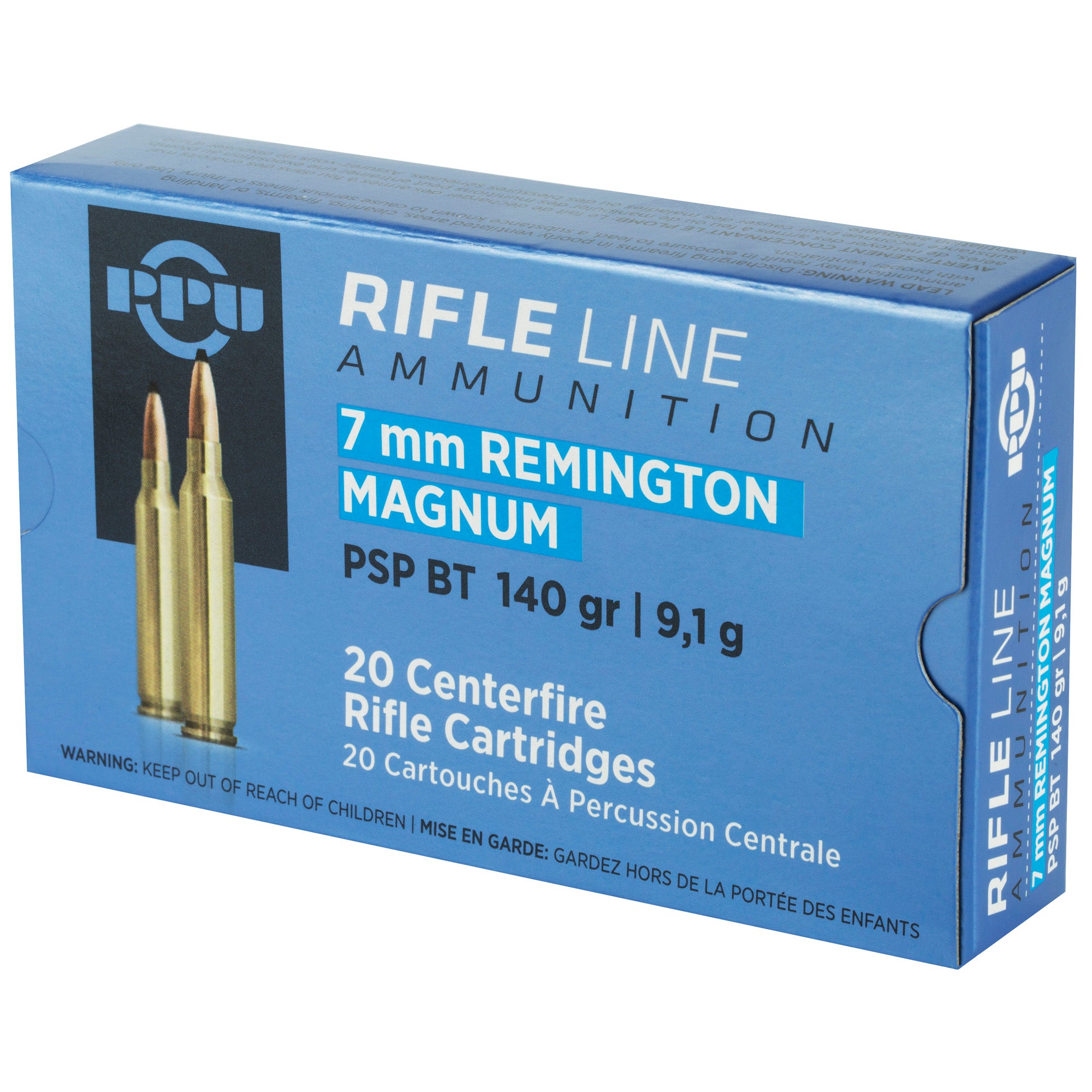 PPU 7MM REM MAG PSP 140GR 20/200