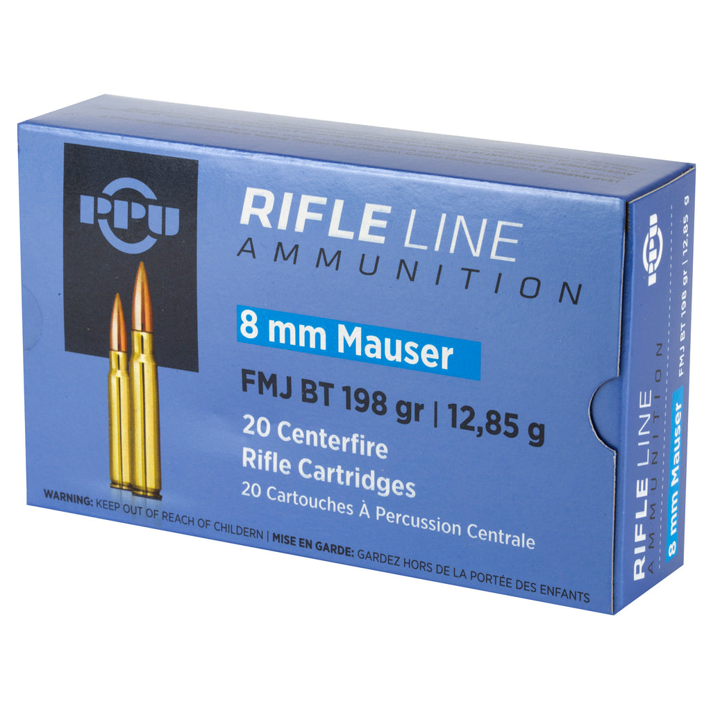 PPU 8MM MAUSER FMJ 198GR 20/200