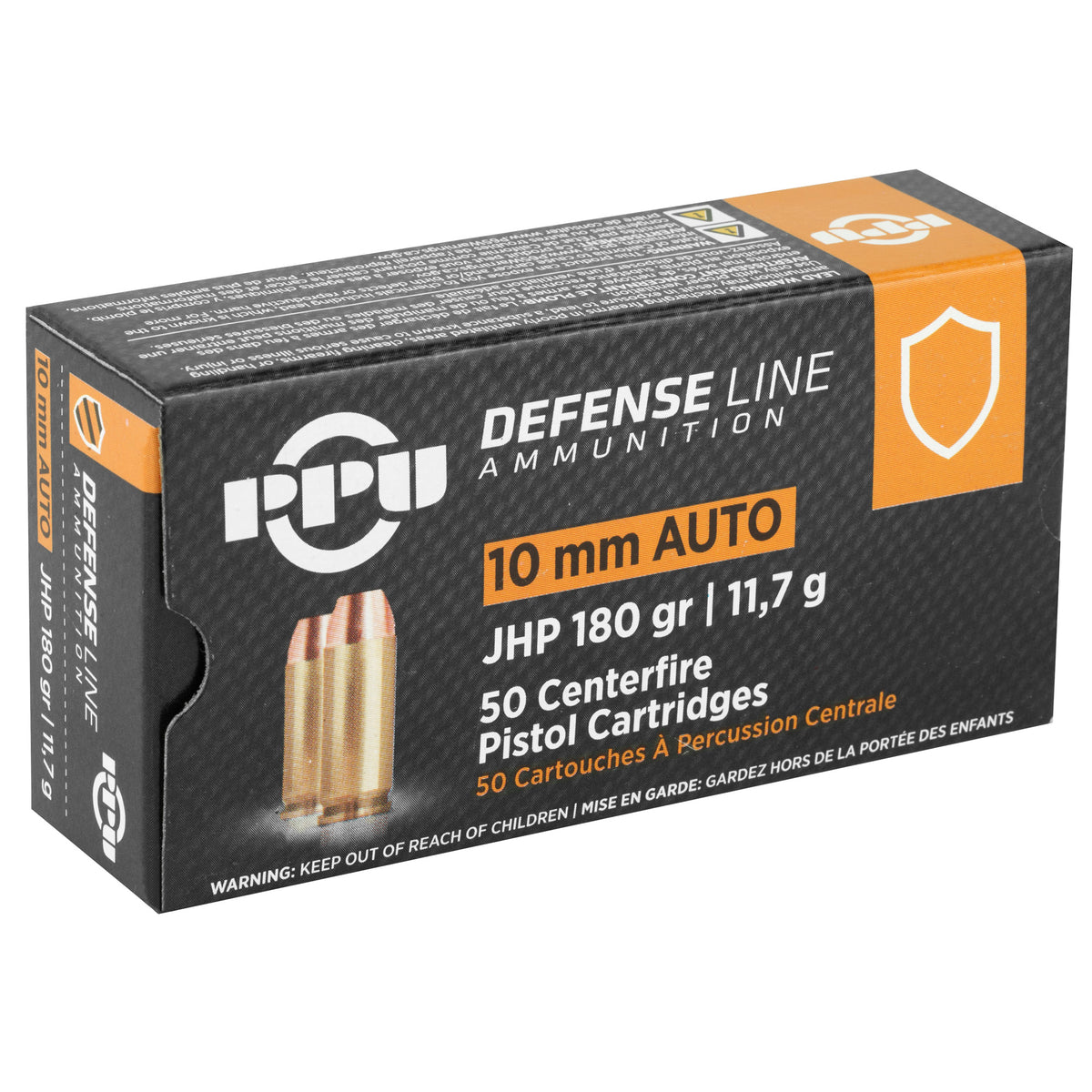 PPU 10MM JHP 180GR 50/500