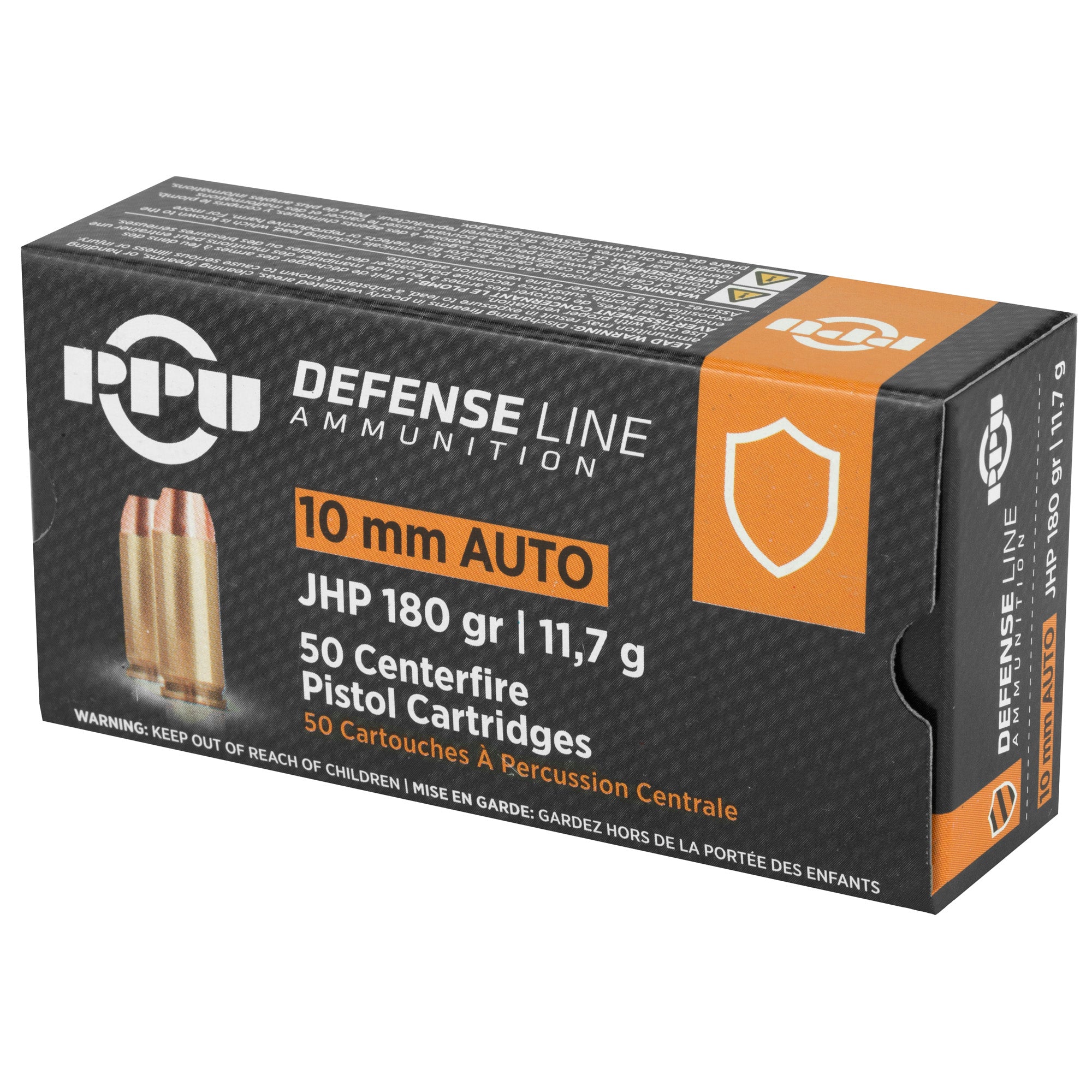 PPU 10MM JHP 180GR 50/500