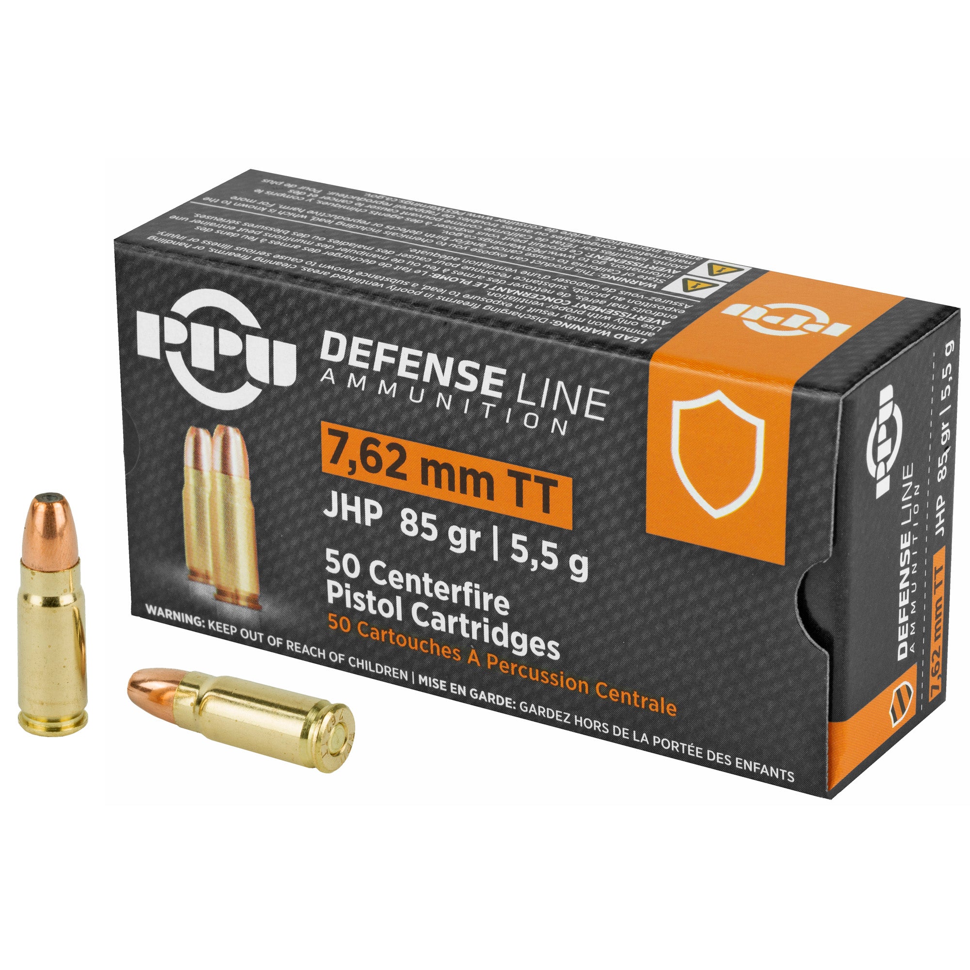 PPU 7.62 TOKAREV JHP 85GR 50/500
