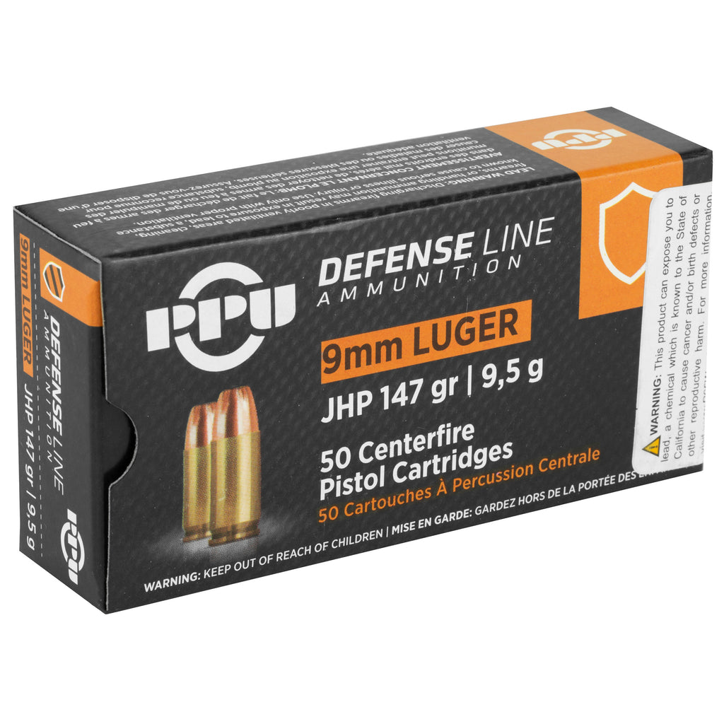 PPU 9MM JHP 147GR 50/1000