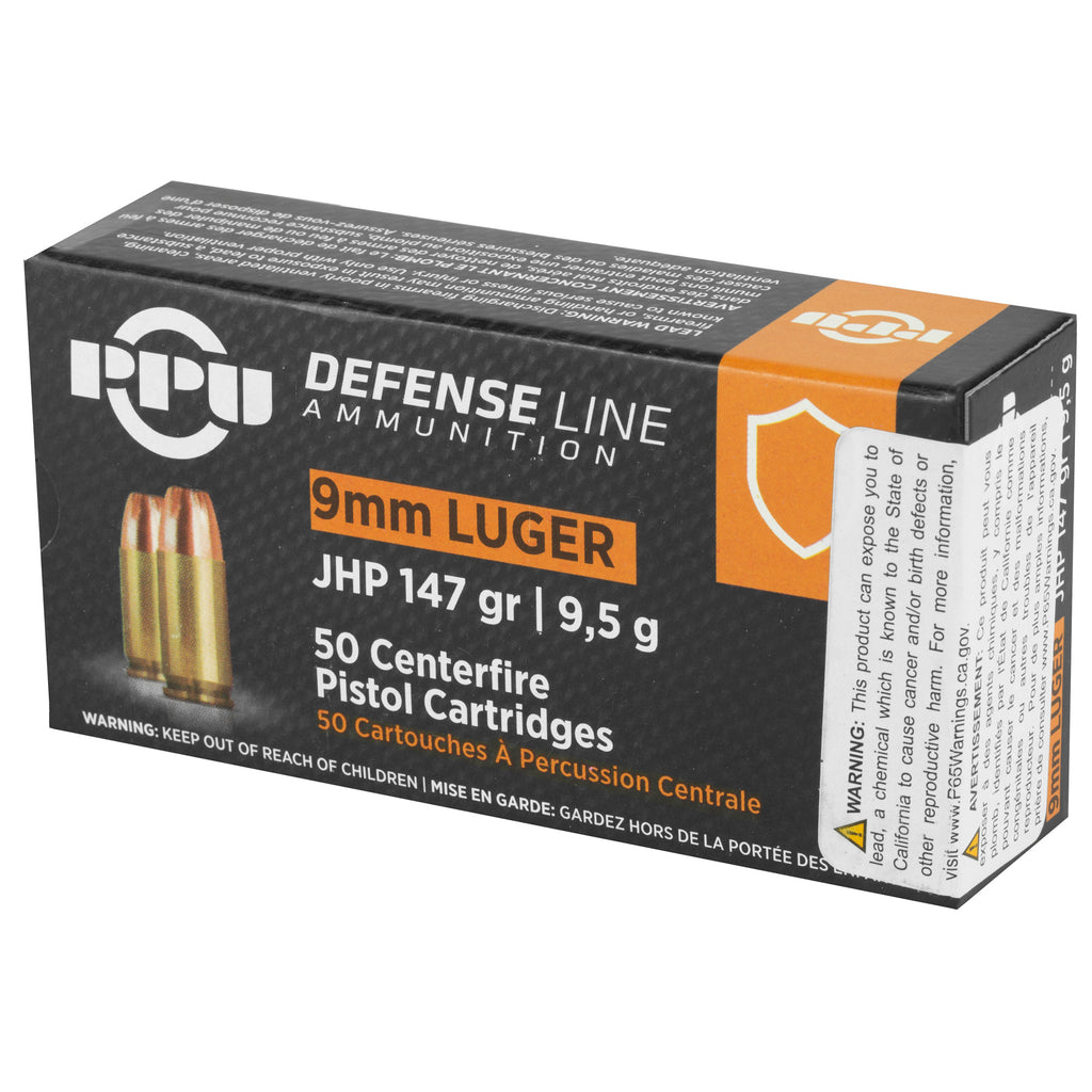 PPU 9MM JHP 147GR 50/1000