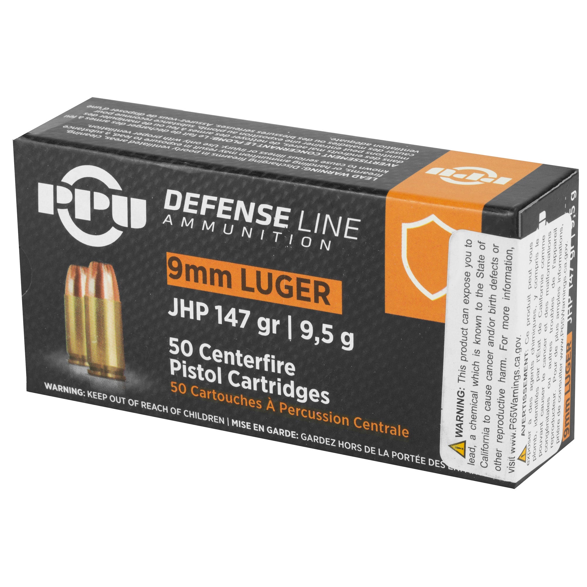 PPU 9MM JHP 147GR 50/1000