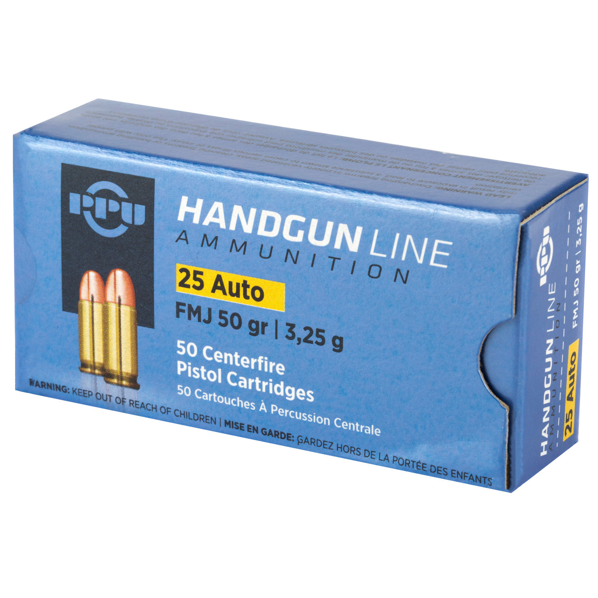 PPU 25ACP FMJ 50GR 50/1000