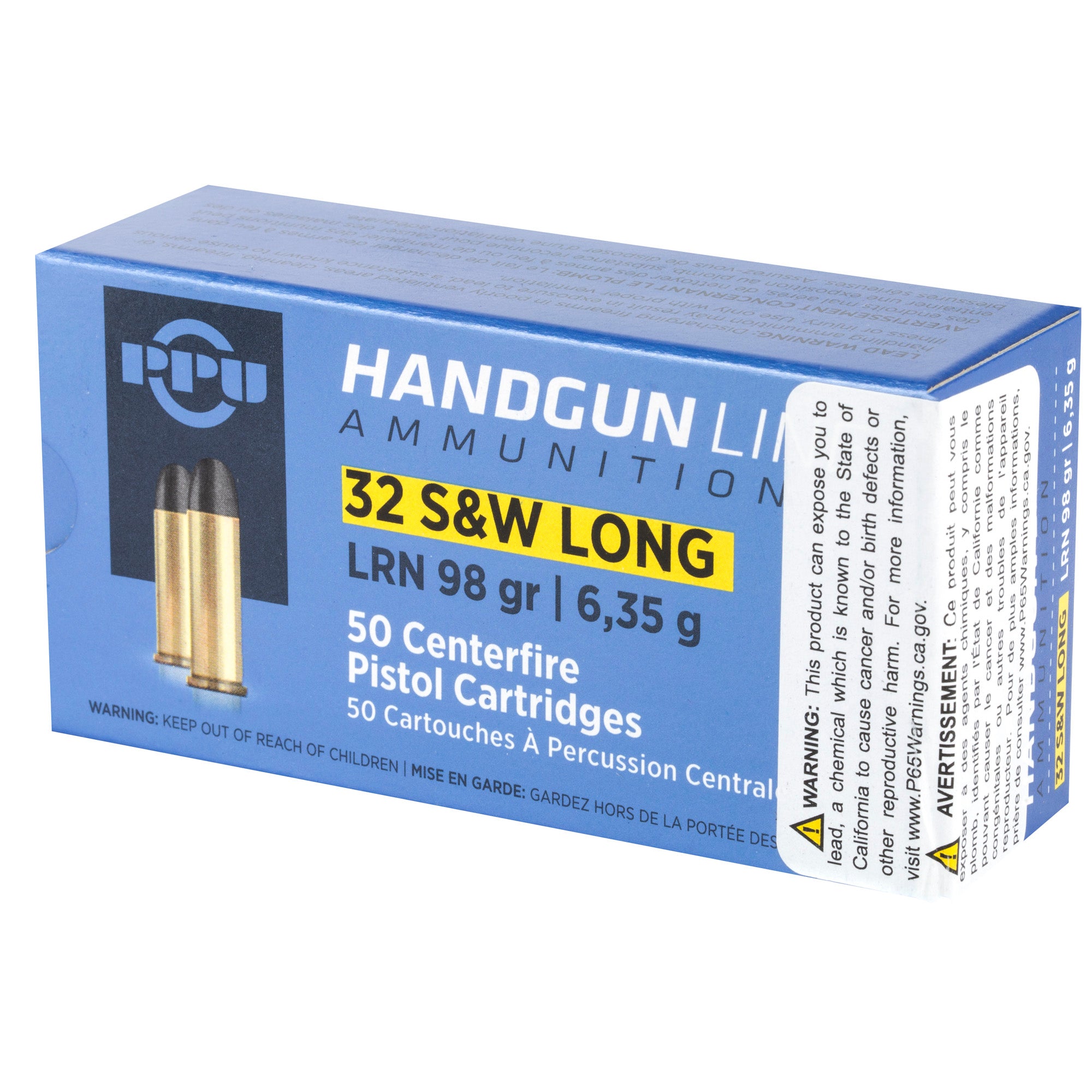 PPU 32 S&W LONG LRN 98GR 50/500