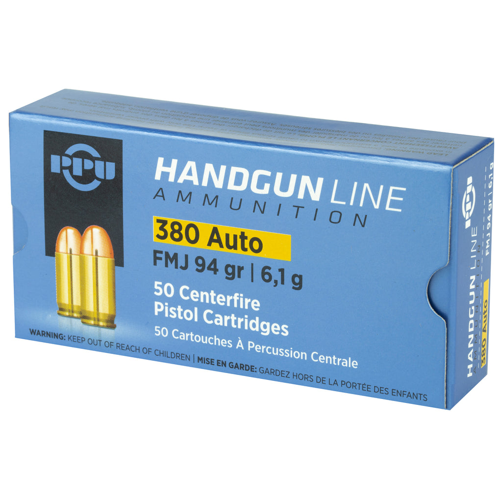 PPU 380ACP FMJ 94GR 50/1000