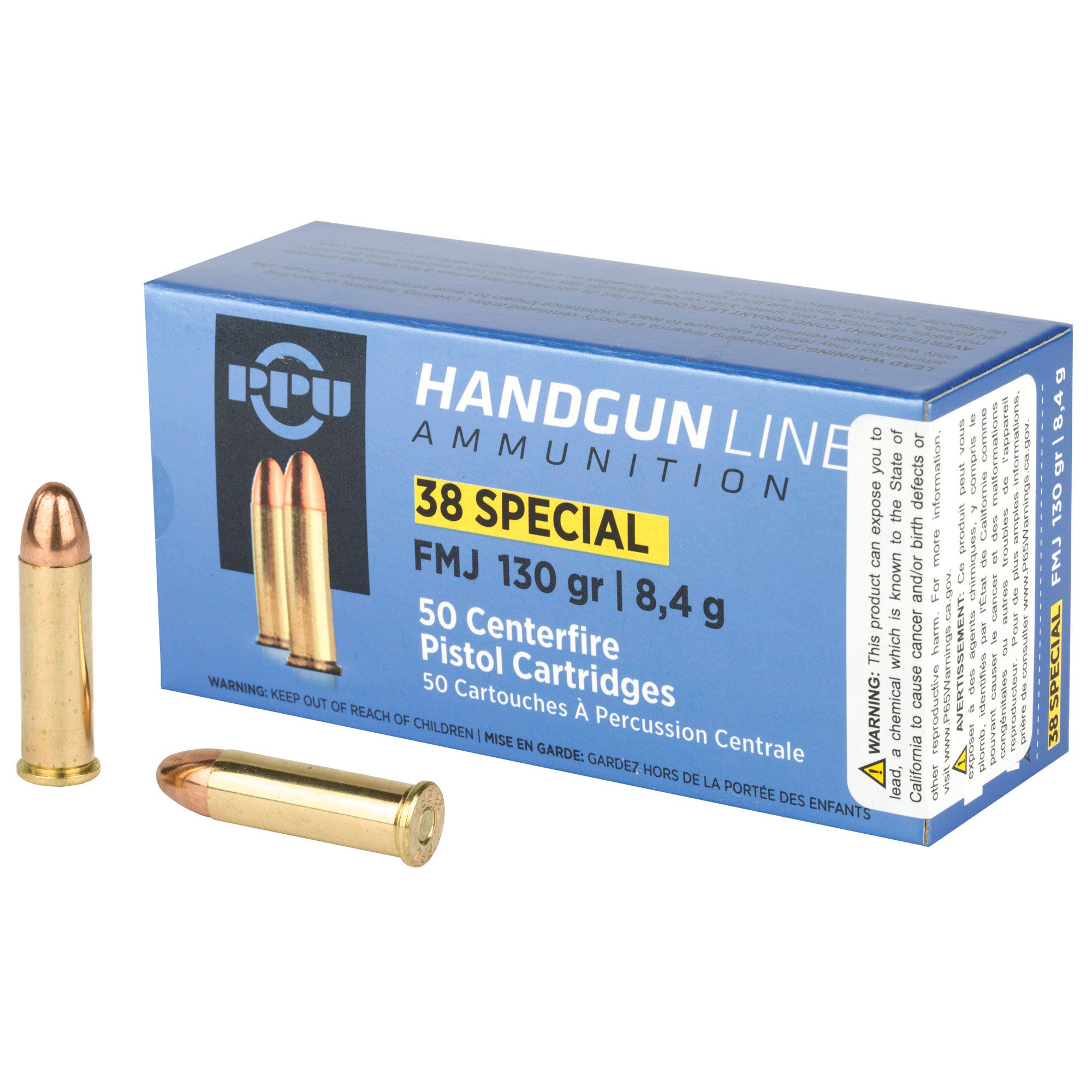 PPU 38SPL FMJ 130GR 50/500