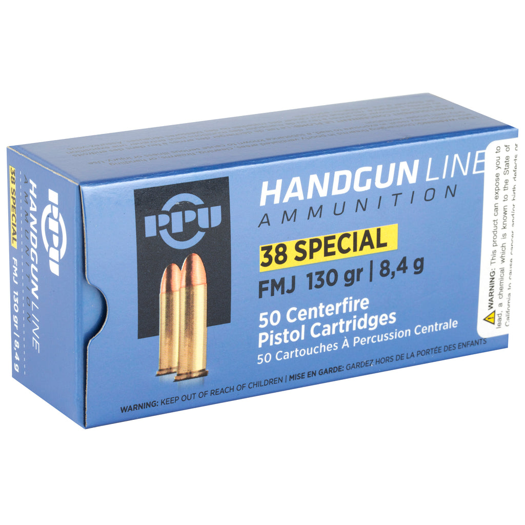 PPU 38SPL FMJ 130GR 50/500