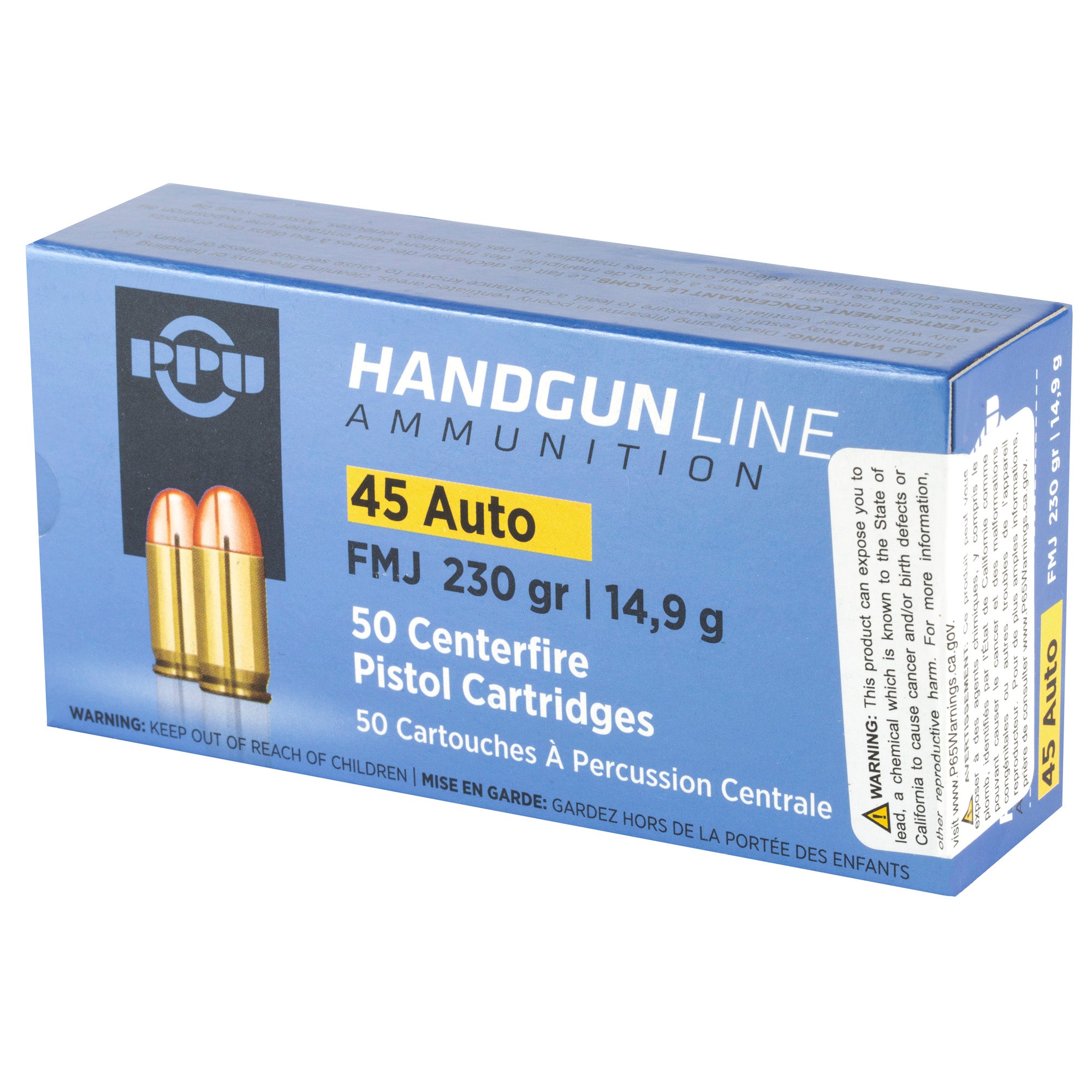 PPU 45ACP FMJ 230GR 50/500