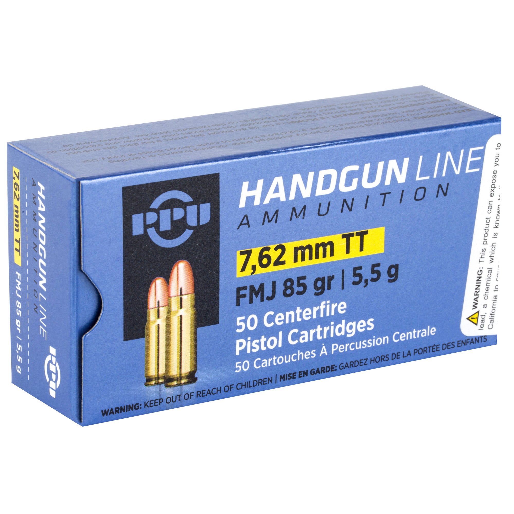 PPU 7.62 TOKAREV FMJ 85GR 50/500