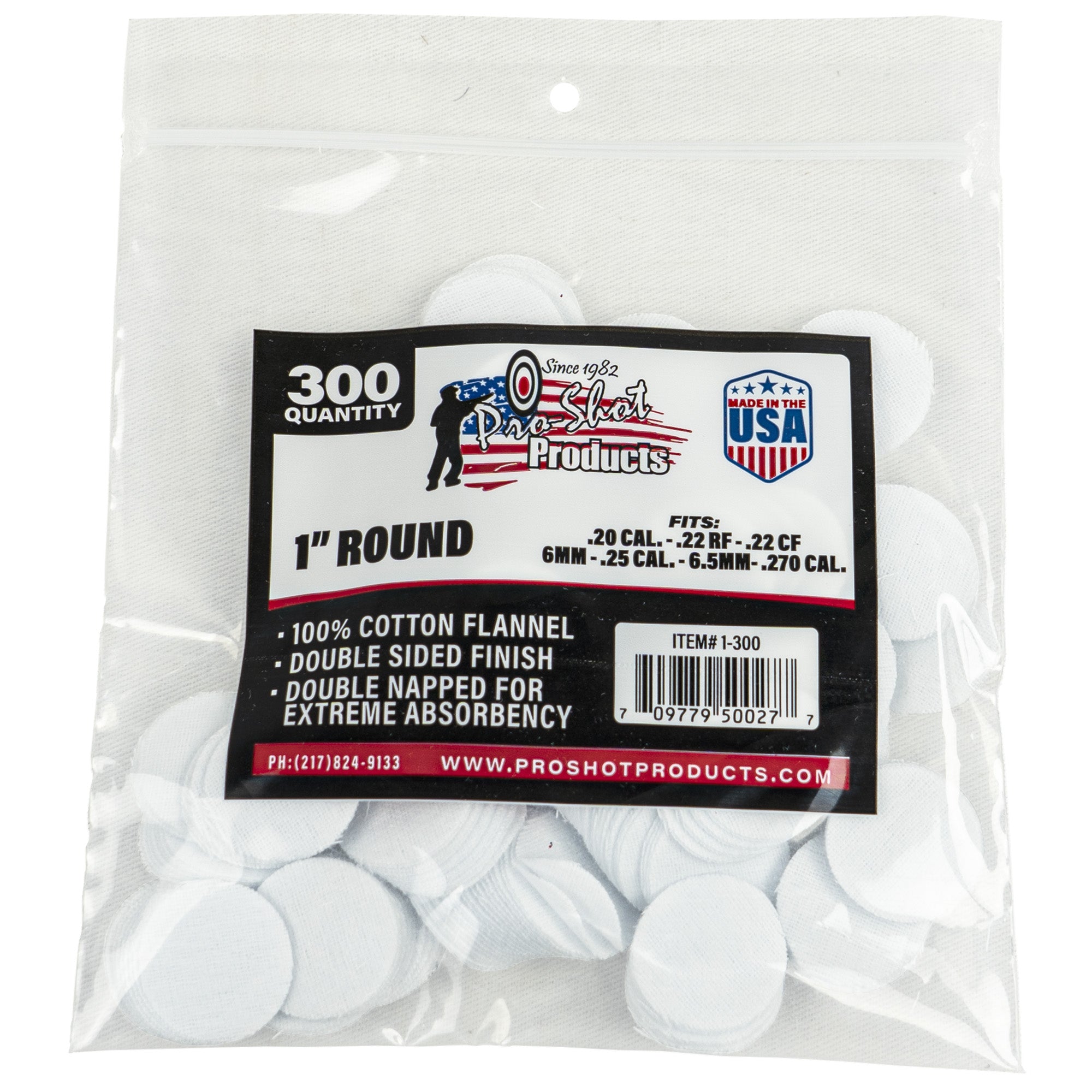 PRO-SHOT PATCH .22-.270CAL 1 300CT