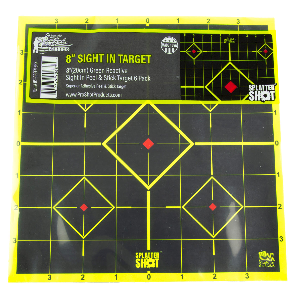 PROSHOT 8 GREEN SIGHT IN 6PK
