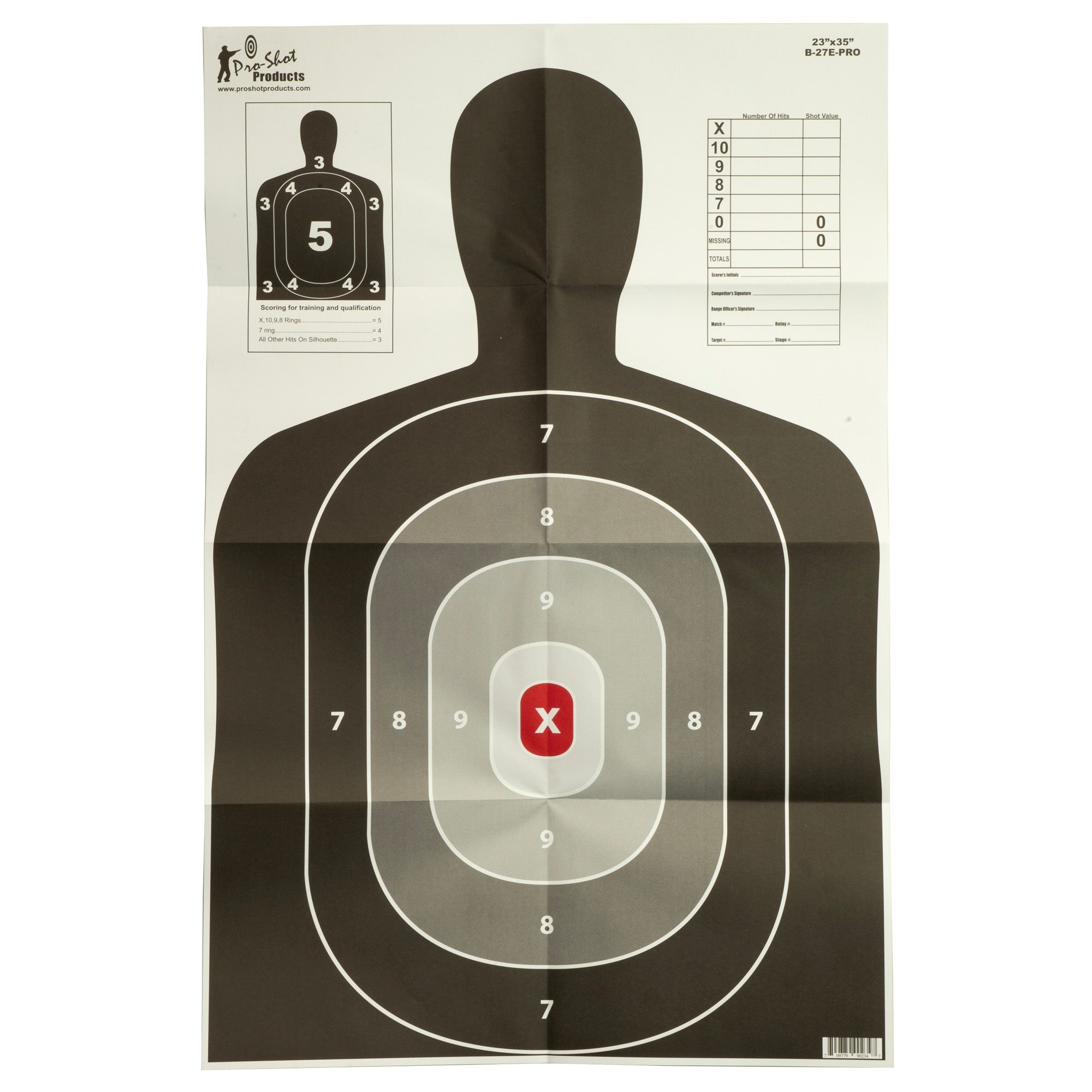 PROSHOT 23X35 B27 SILH 5PK