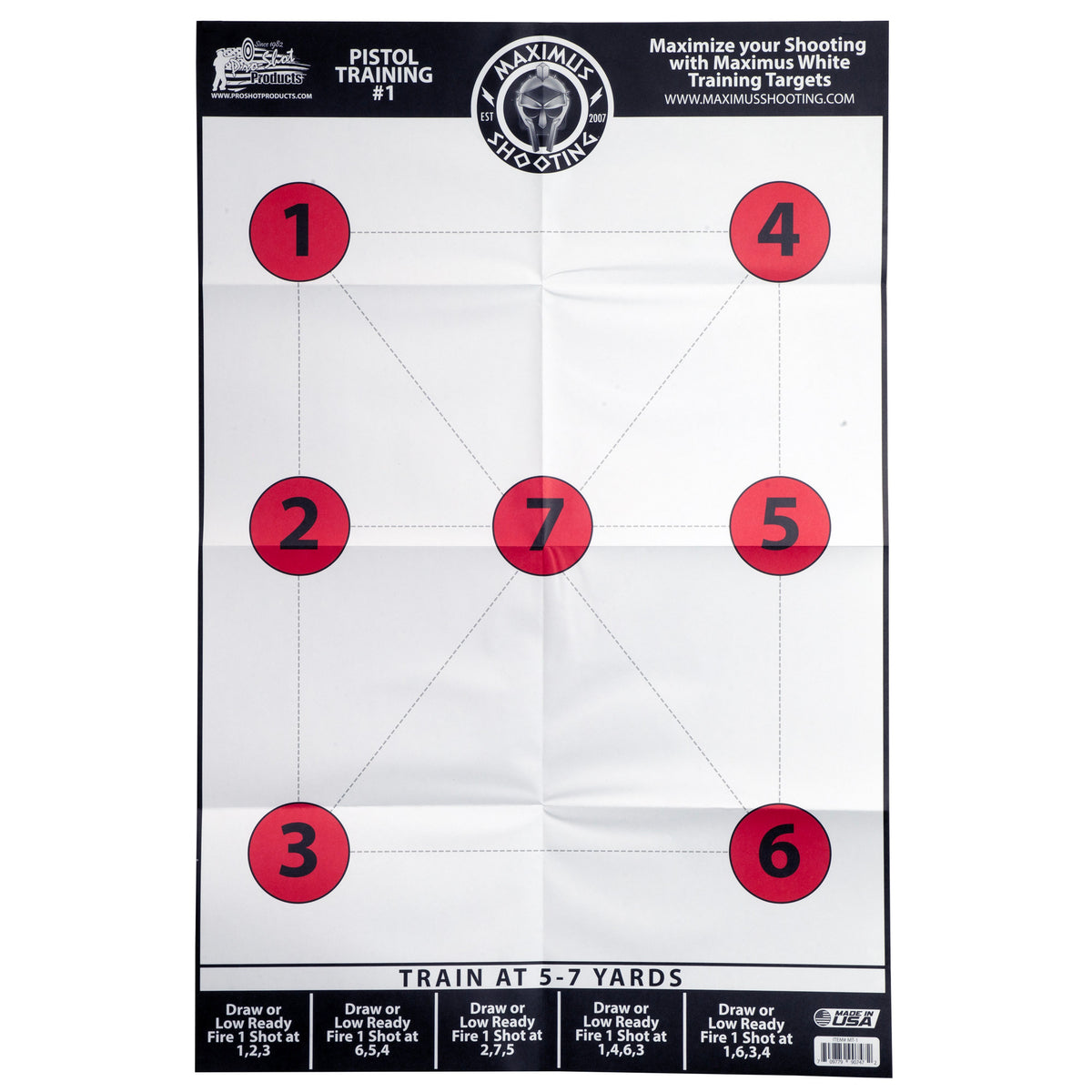 PROSHOT MXM WHITE PISTOL TRNG 6PK