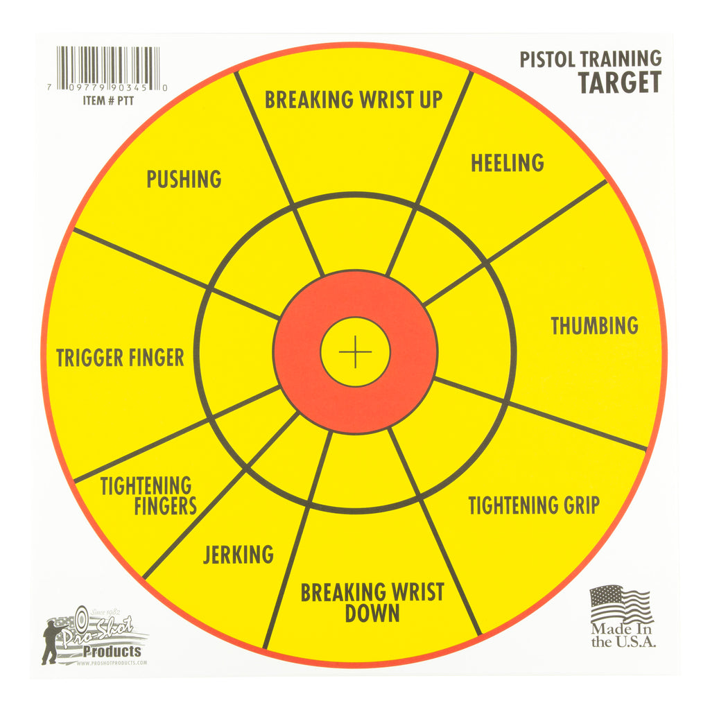 PROSHOT 12 BULLSEYE PISTOL TRNG 6PK