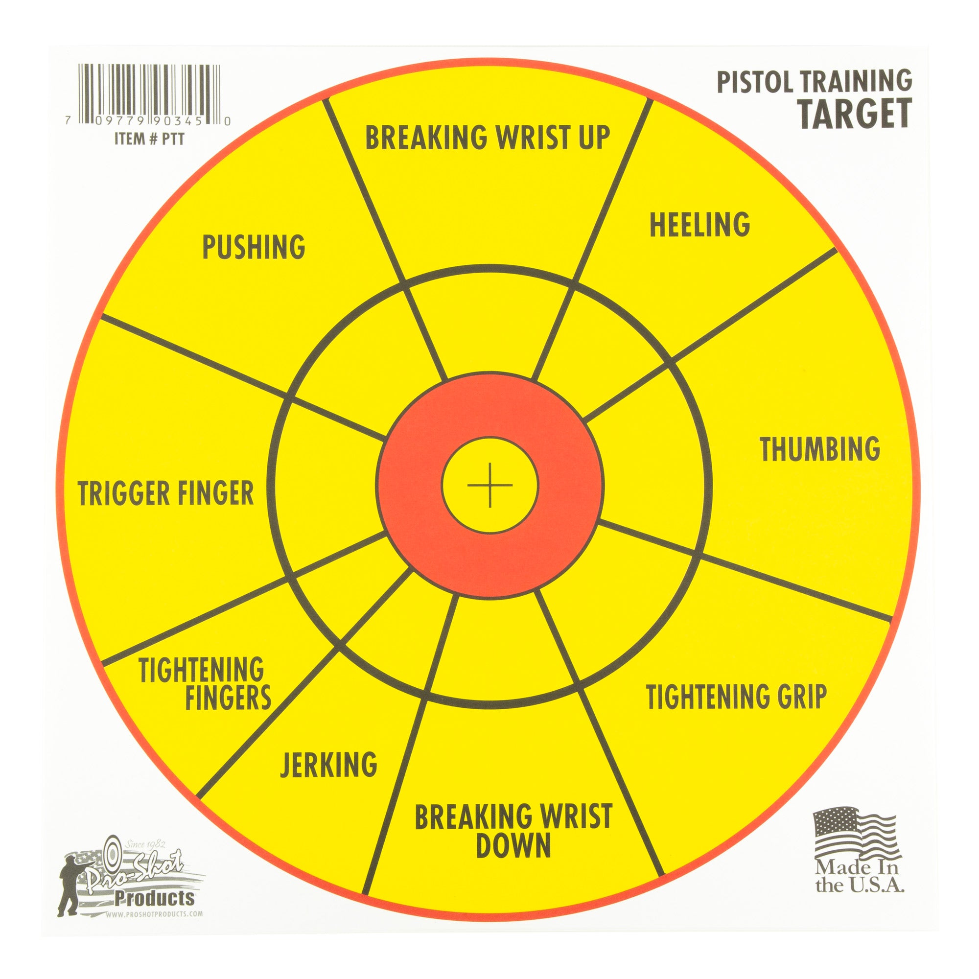 PROSHOT 12 BULLSEYE PISTOL TRNG 6PK