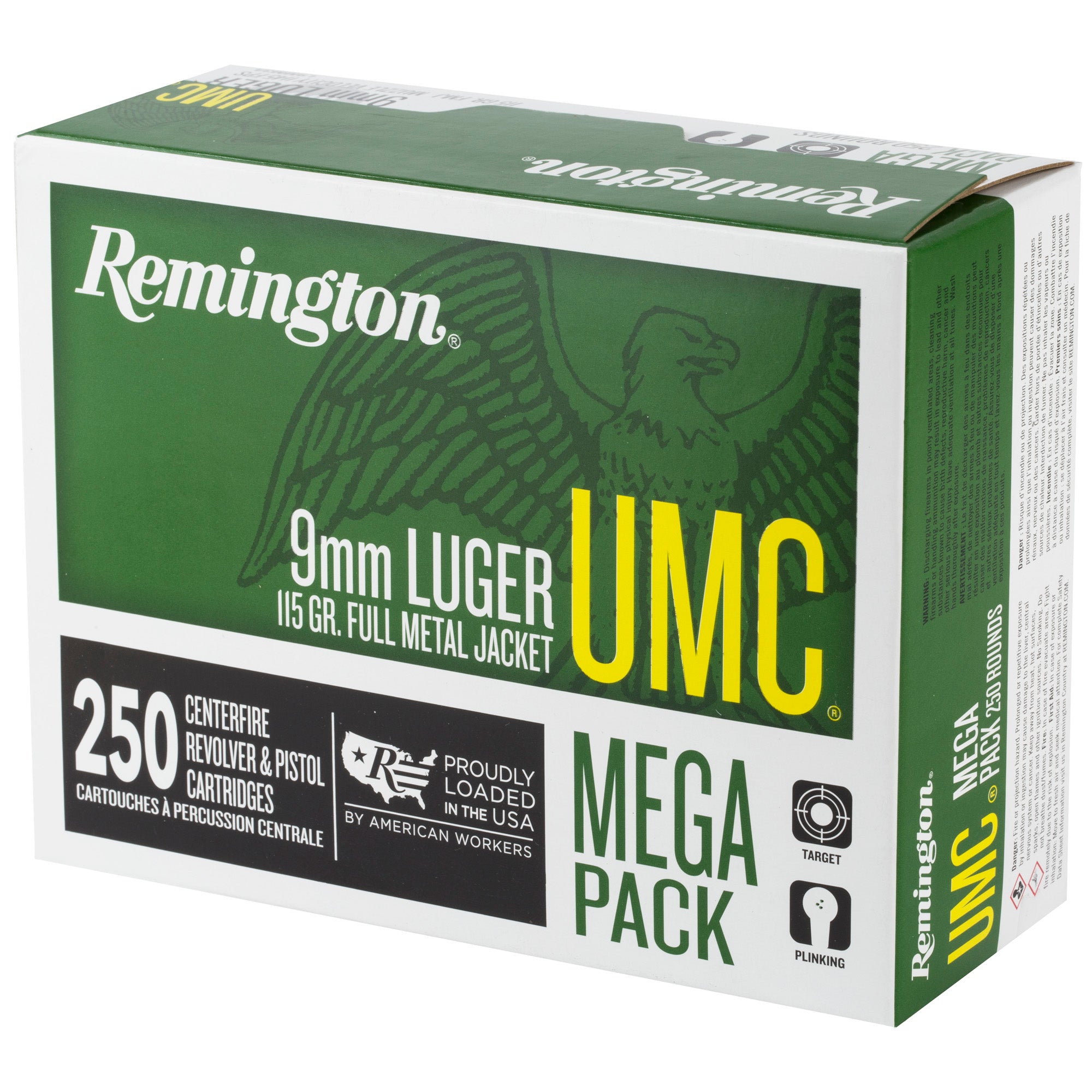 REM UMC MP 9MM 115GR FMJ 250/1000