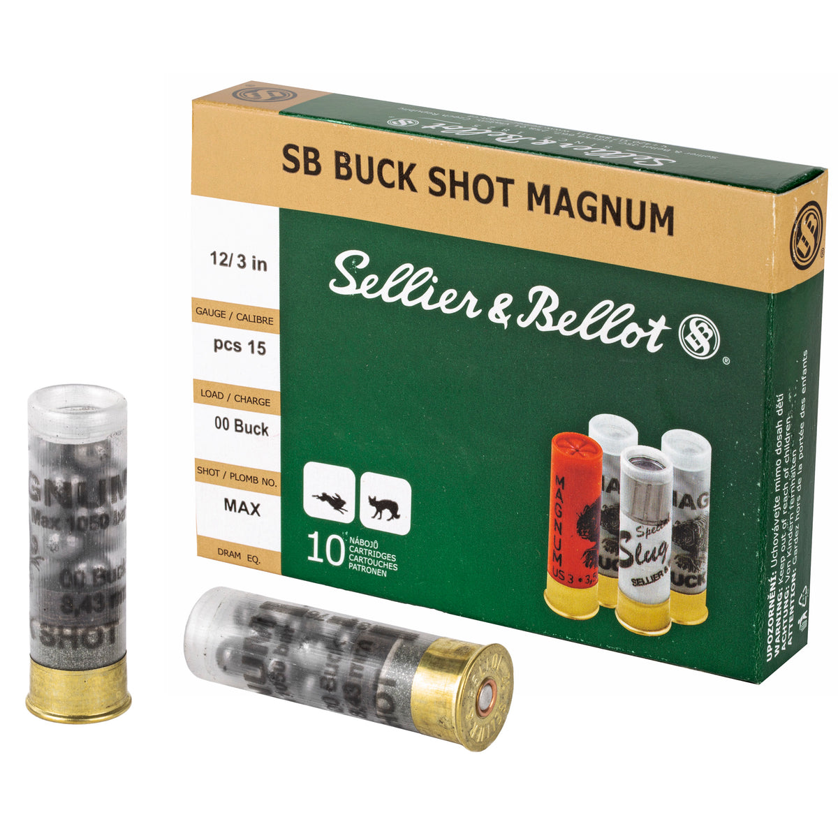 S&B 12GA 3 00 15PEL 10/250