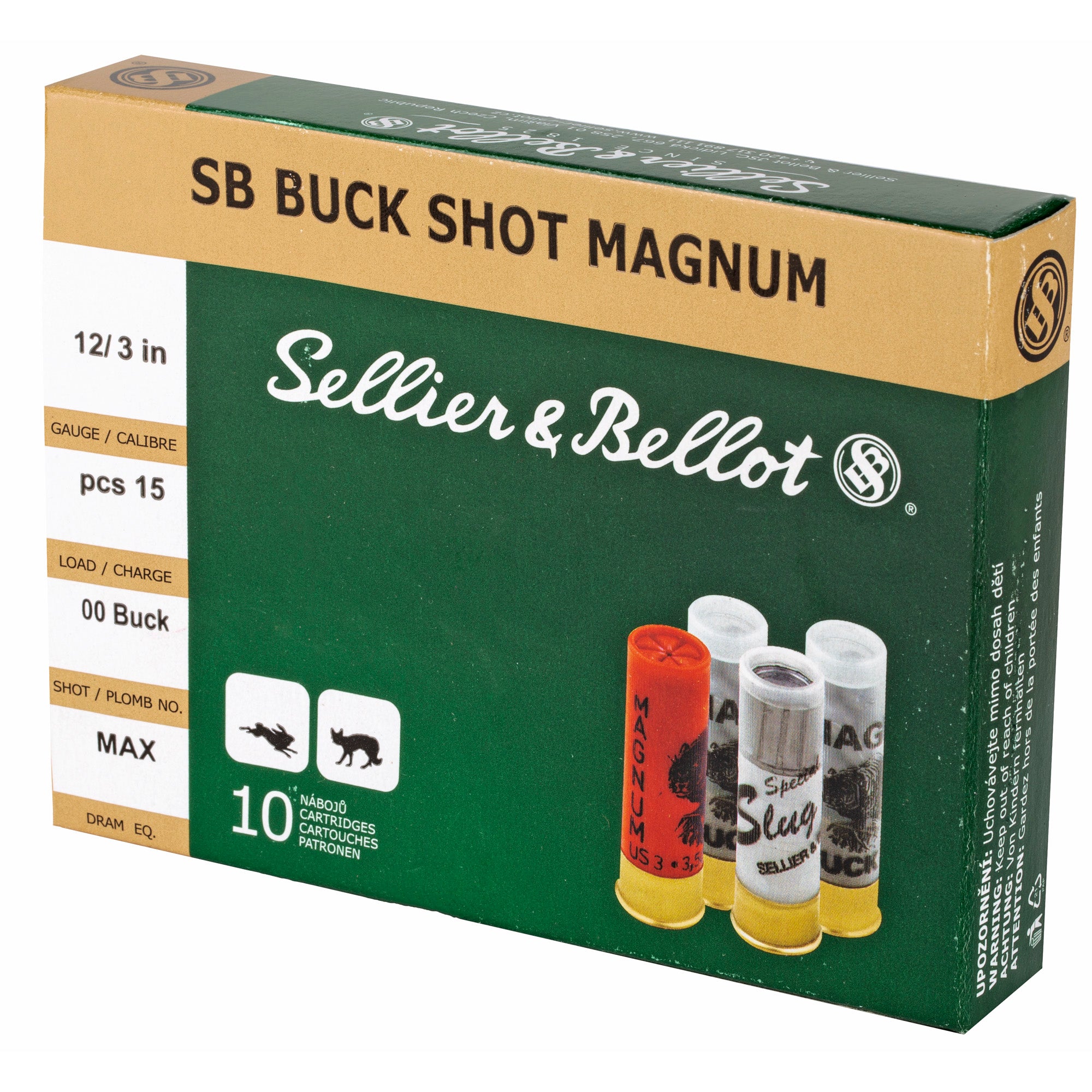 S&B 12GA 3 00 15PEL 10/250