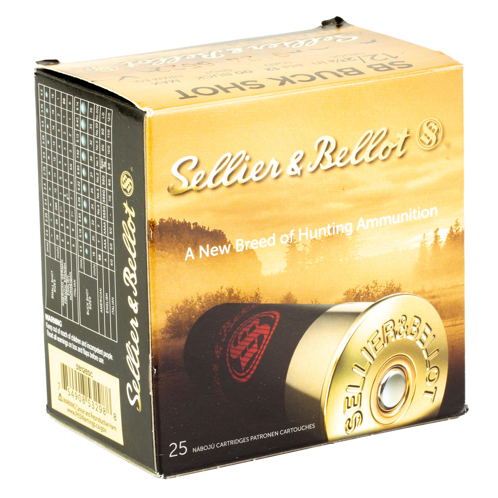 S&B 12GA 2.75 1.25OZ 00 12PEL 25/250
