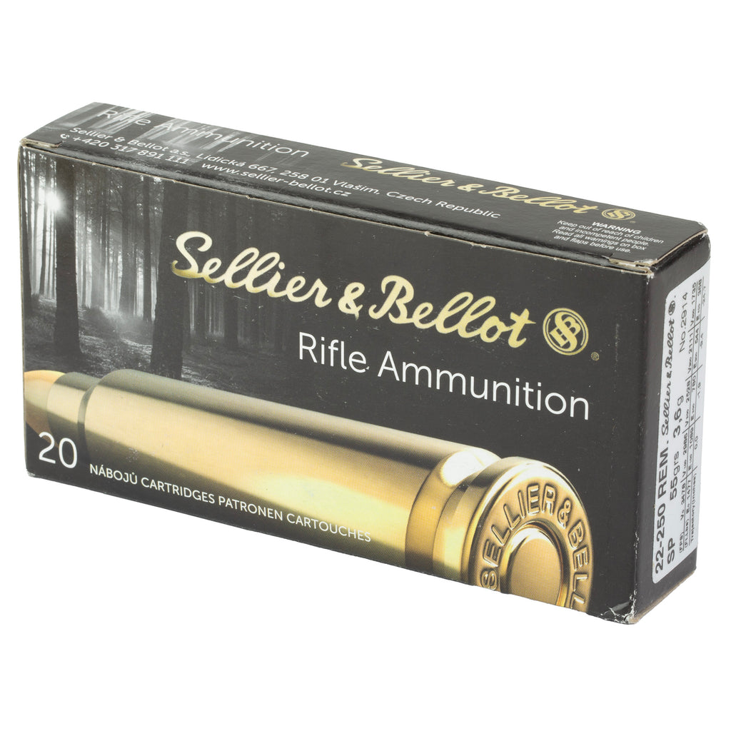 S&B 22-250 55GR SP 20/500