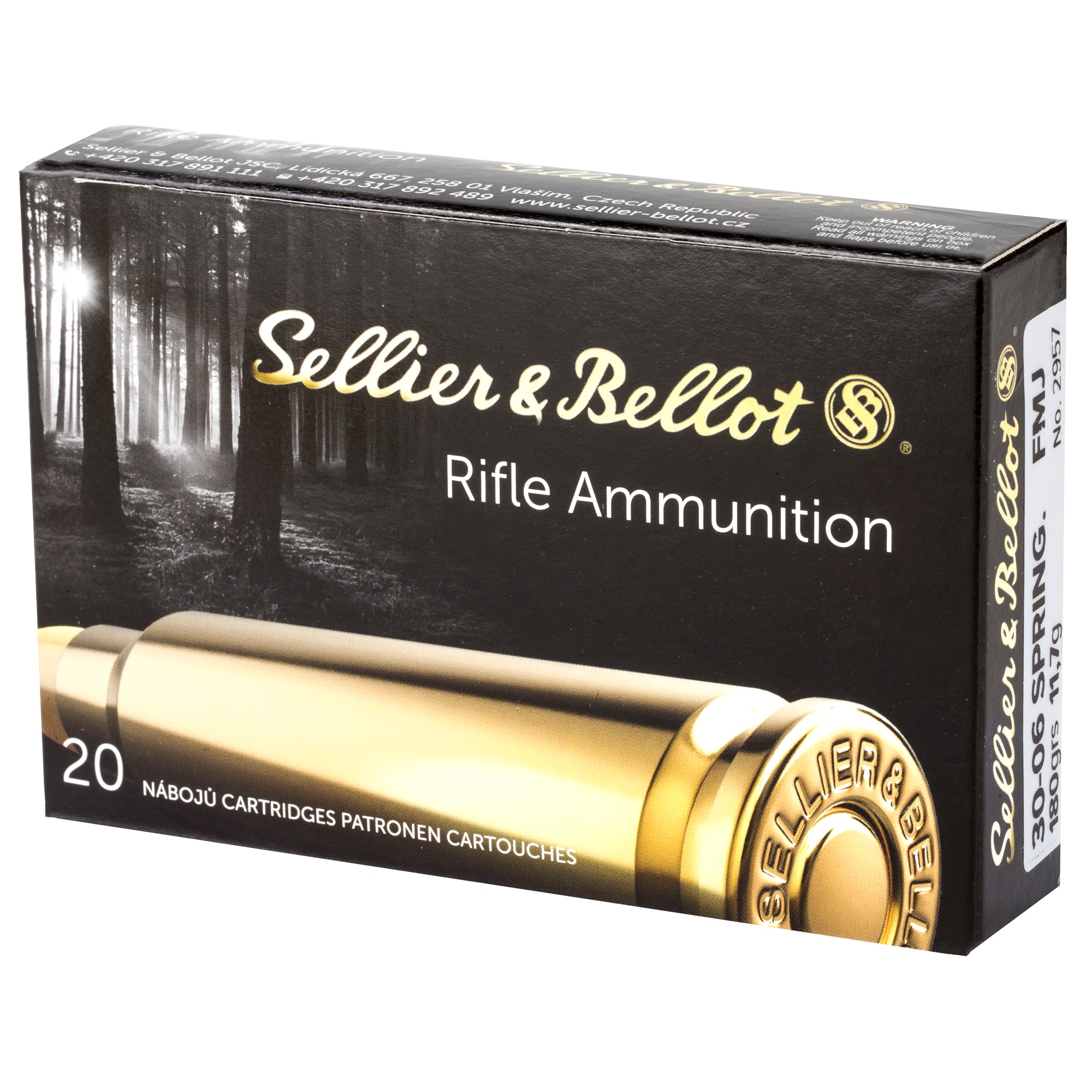 S&B 30-06 180GR FMJ 20/400