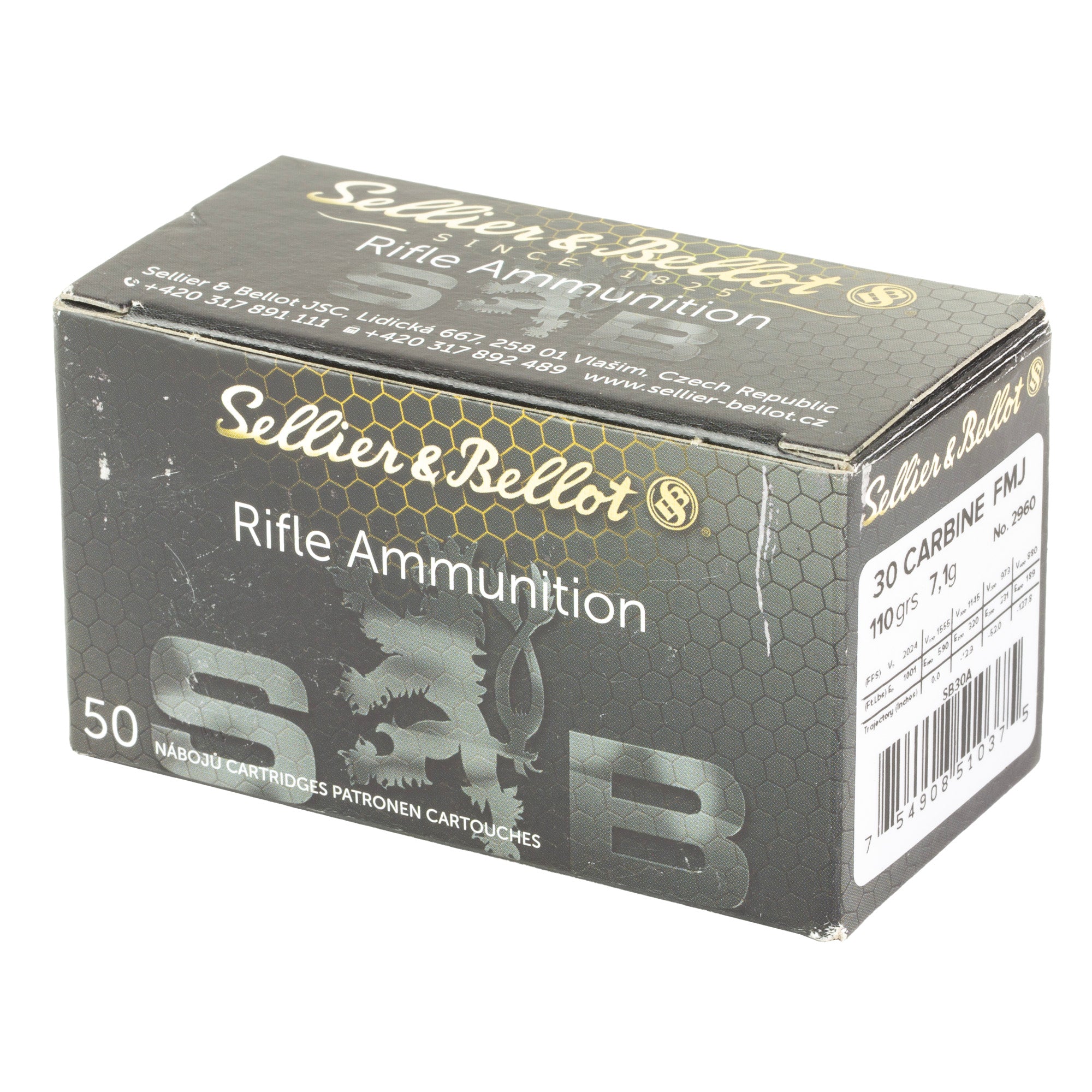 S&B 30CARBINE 110GR FMJ 50/1000