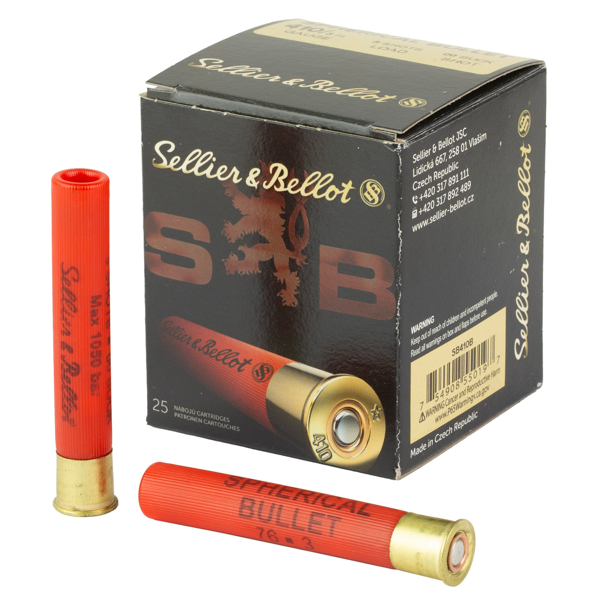 S&B 410 3 00 BUCKSHOT 5PEL 25/500
