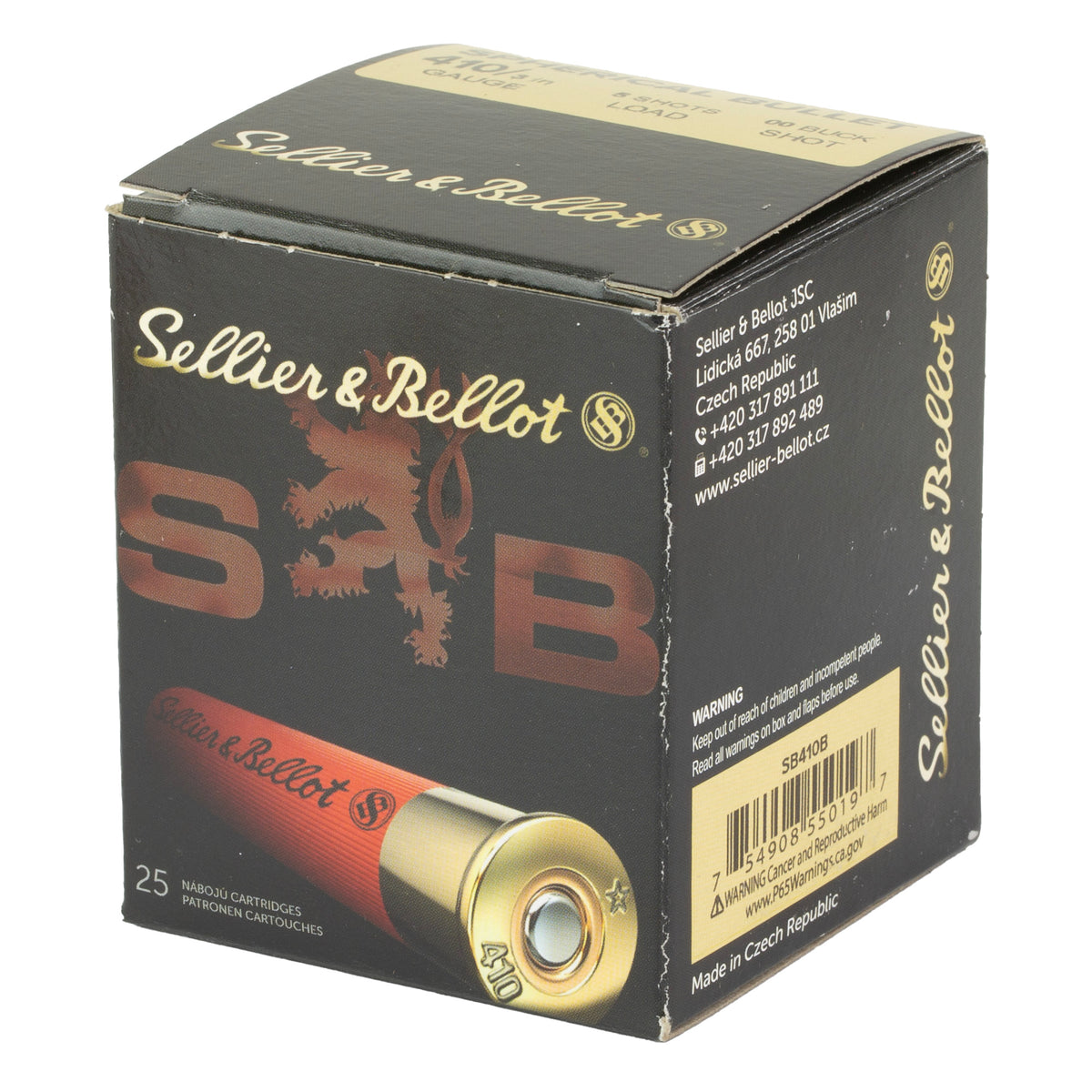 S&B 410 3 00 BUCKSHOT 5PEL 25/500