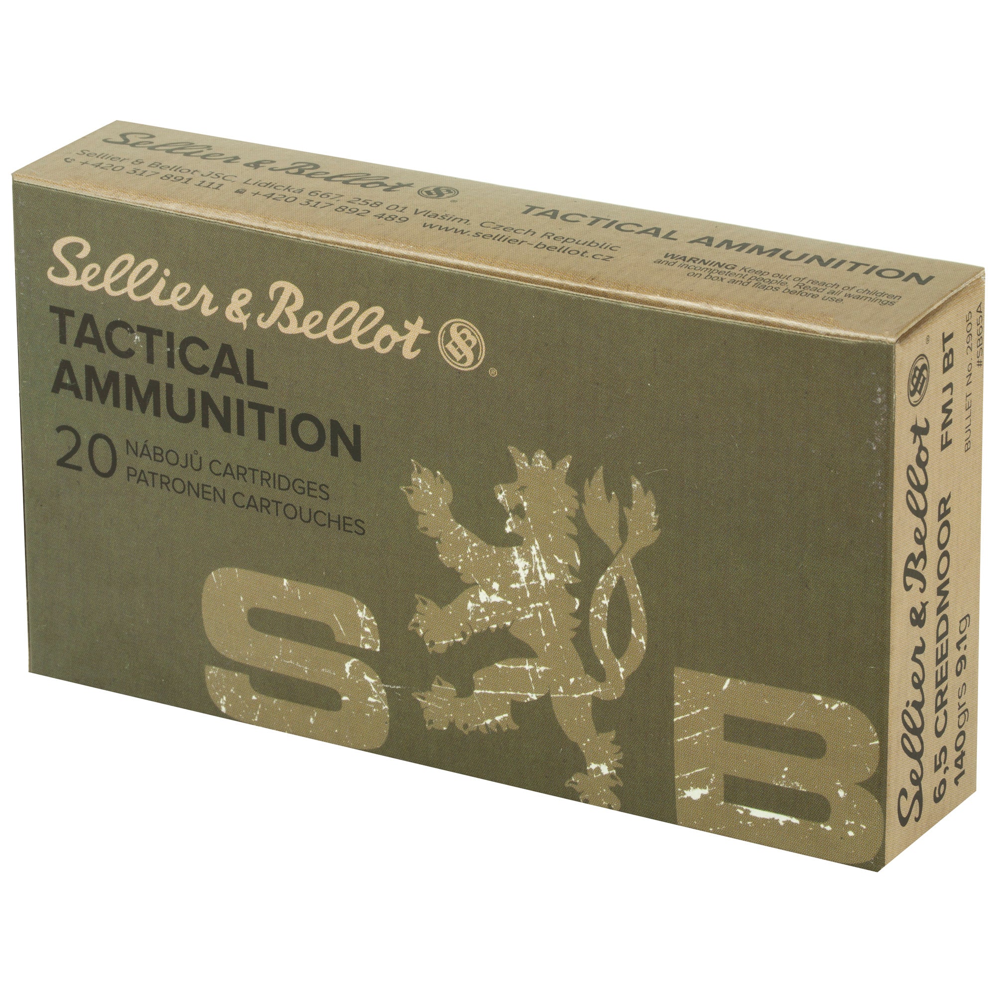 S&B 6.5CM 140GR FMJ 20/500