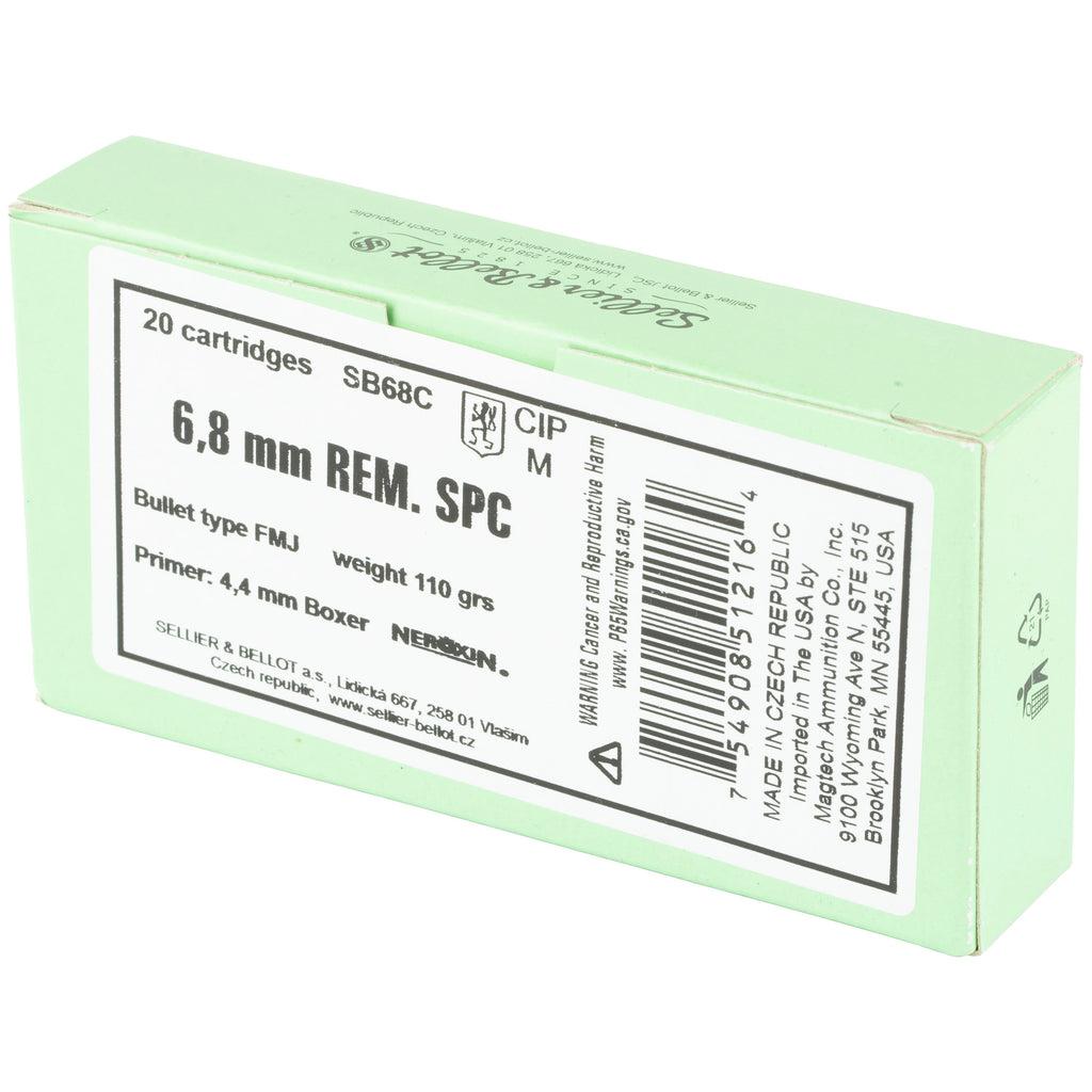 S&B 6.8SPC 110GR FMJ 20/1000