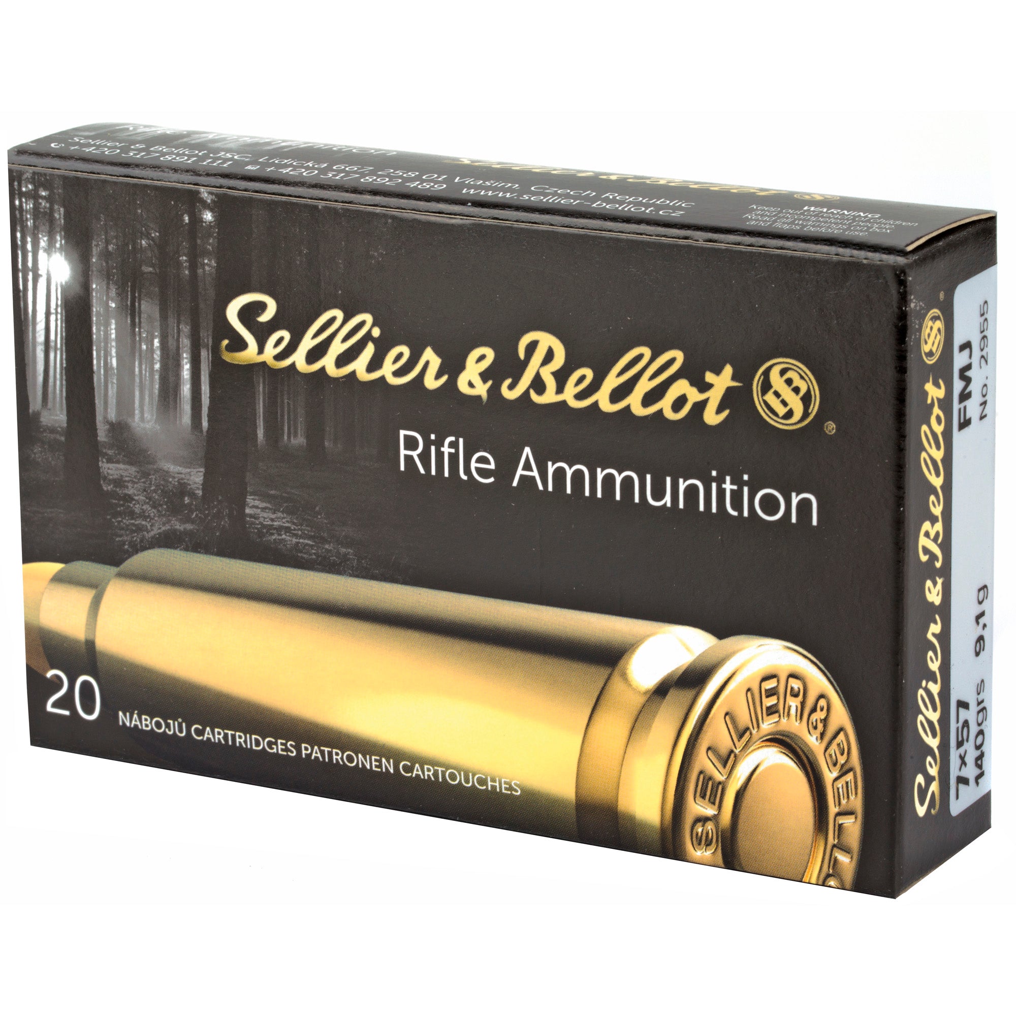 S&B 7X57 140GR FMJ 20/400
