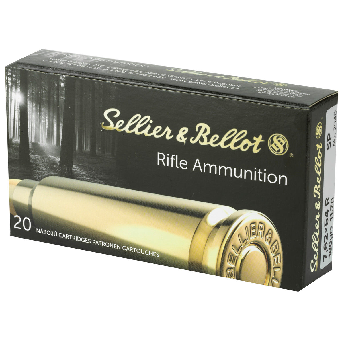 S&B 762X54R 180GR SP 20/400