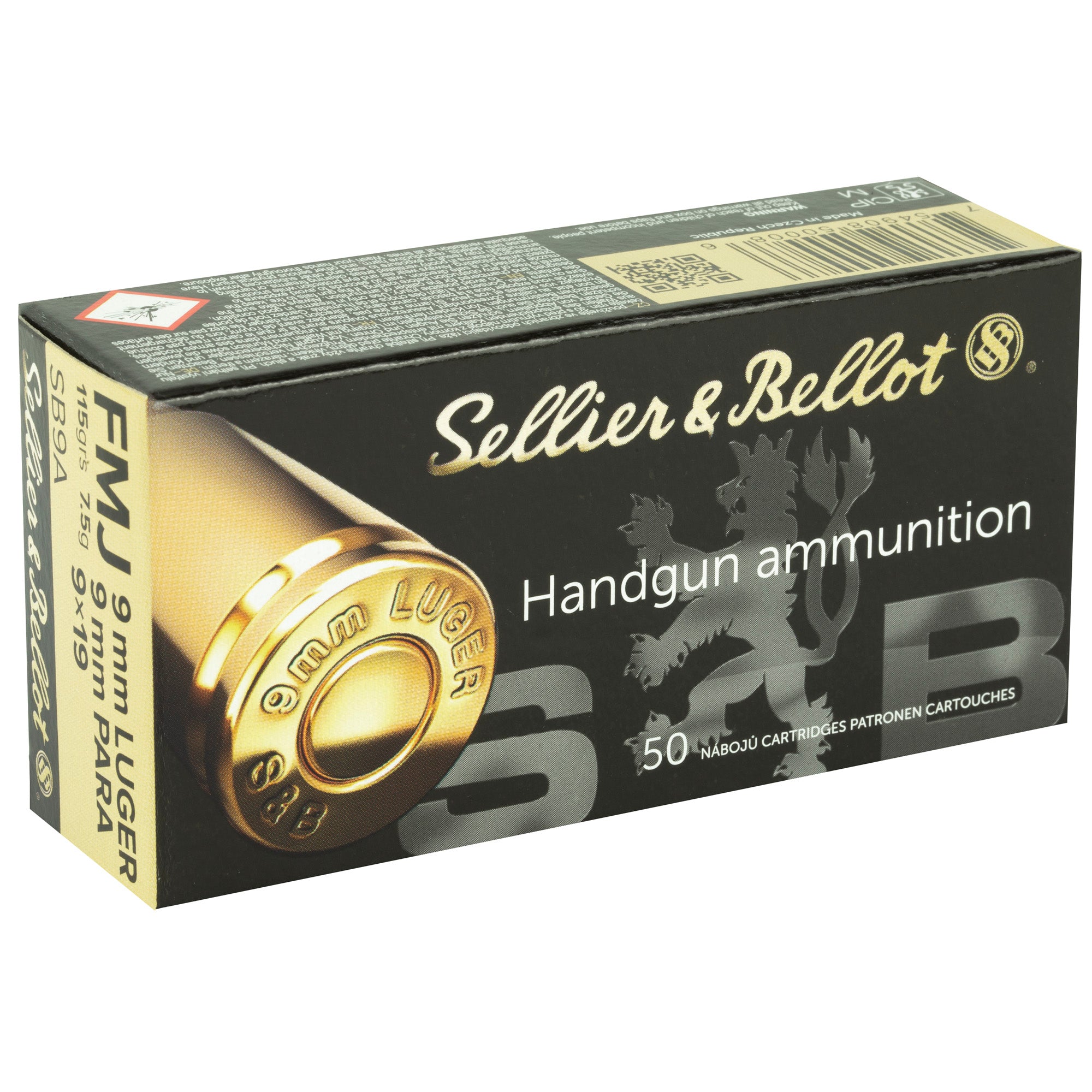 S&B 9MM 115GR FMJ 50/1000