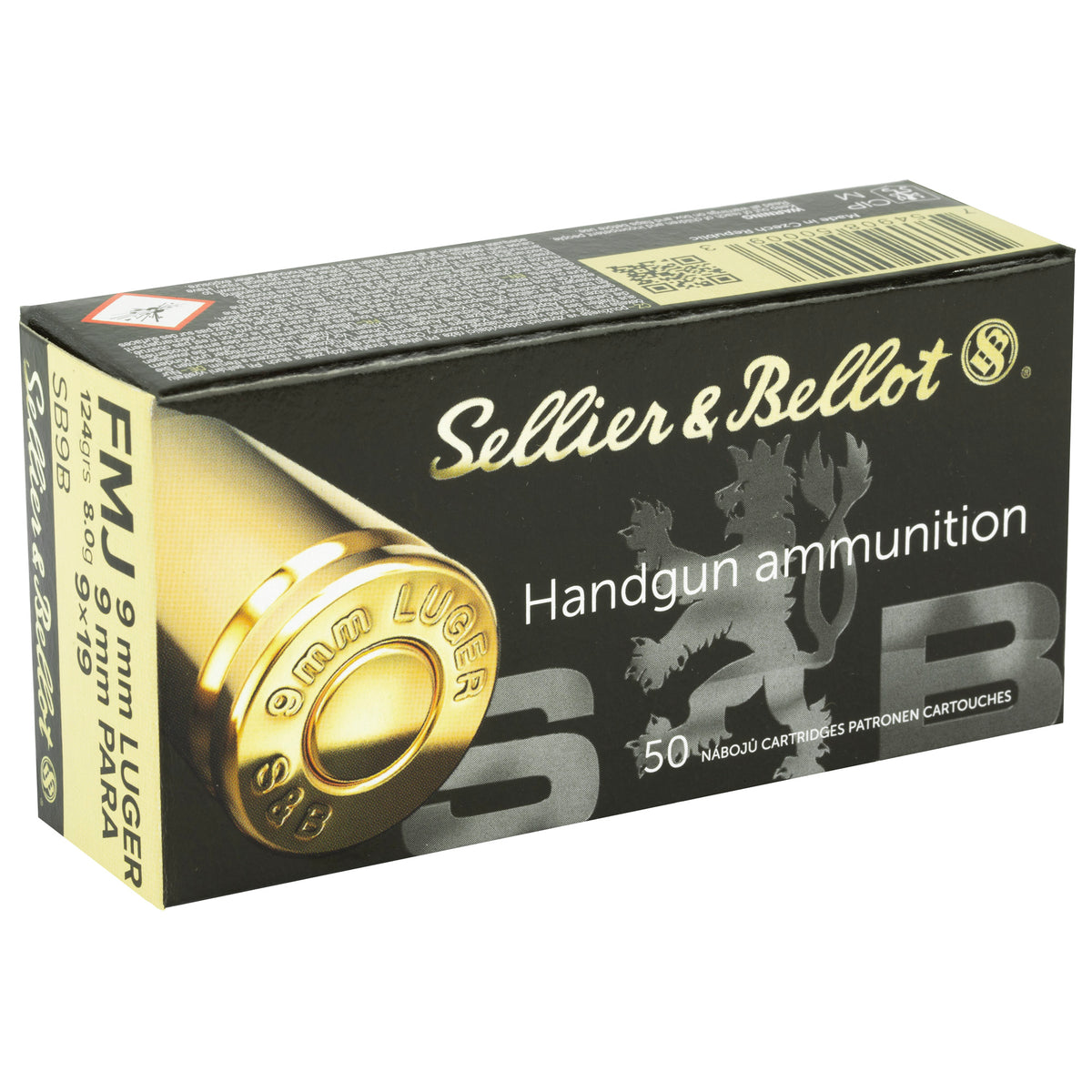 S&B 9MM 124GR FMJ 50/1000