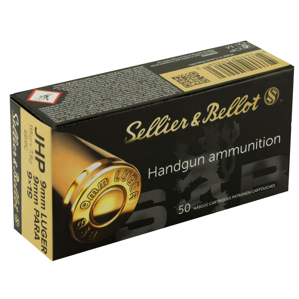 S&B 9MM 115GR JHP 50/1000