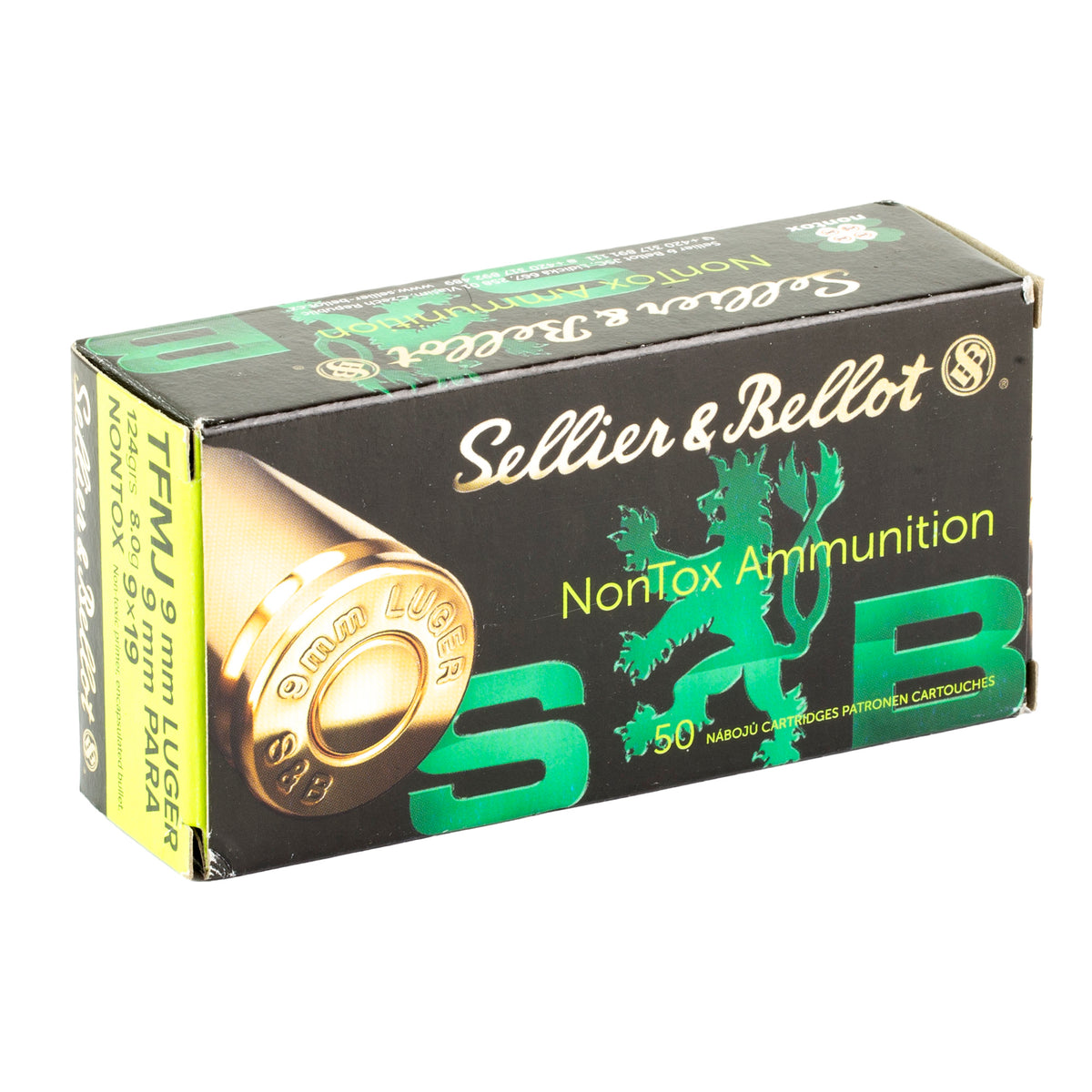 S&B NON TOX 9MM 124GR TFMJ 50/1000