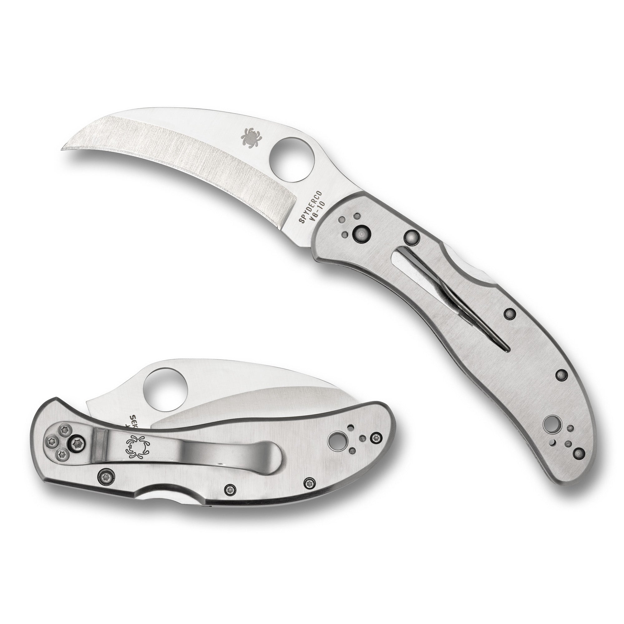 SPYDERCO HARPY CLIPIT SS 2.75 SILV