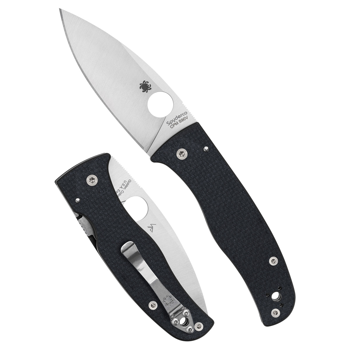 SPYDERCO BODACIOUS CF 3.63 BLK/SLV
