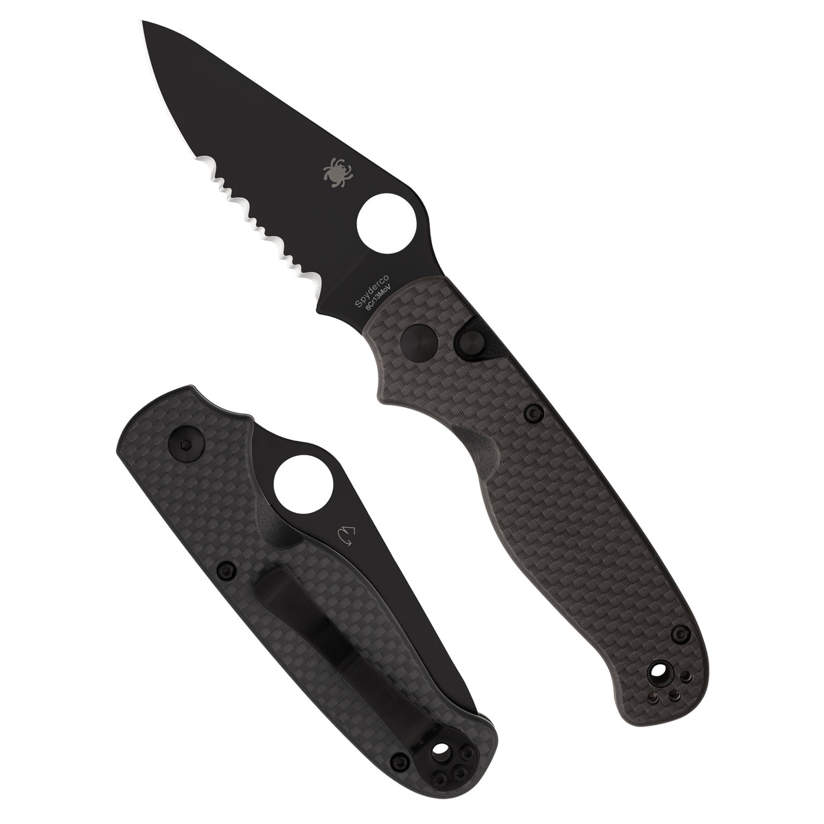 SPYDERCO BUTTONUP CF PS 3.27 BLK