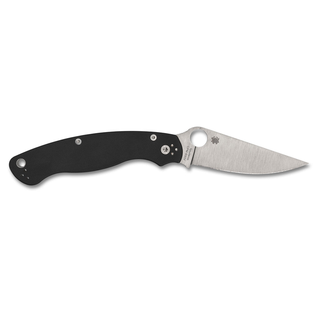 SPYDERCO MILITARY 2 4 BLK/SLV LEFT