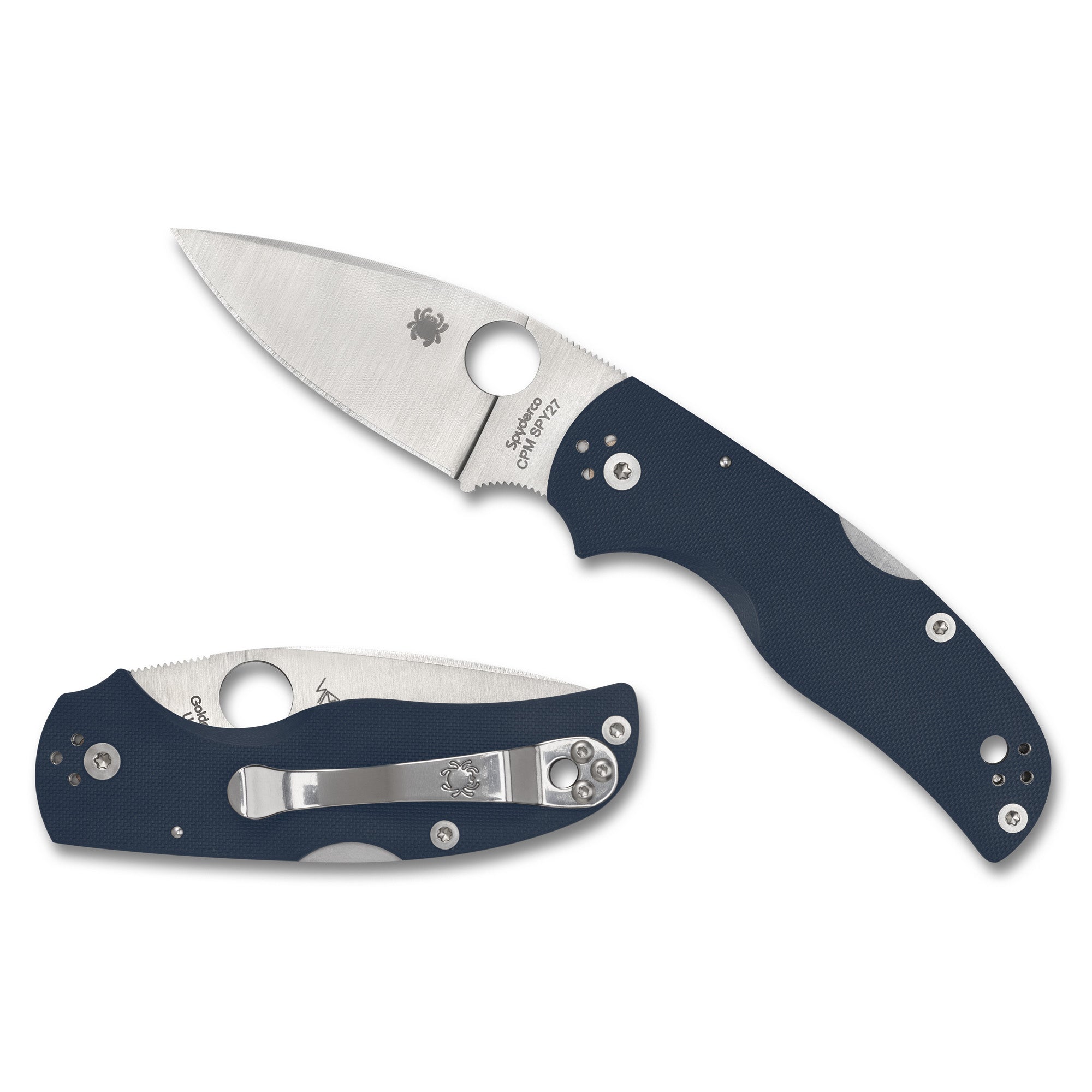 SPYDERCO NATIVE 5 G-10 3 BLUE