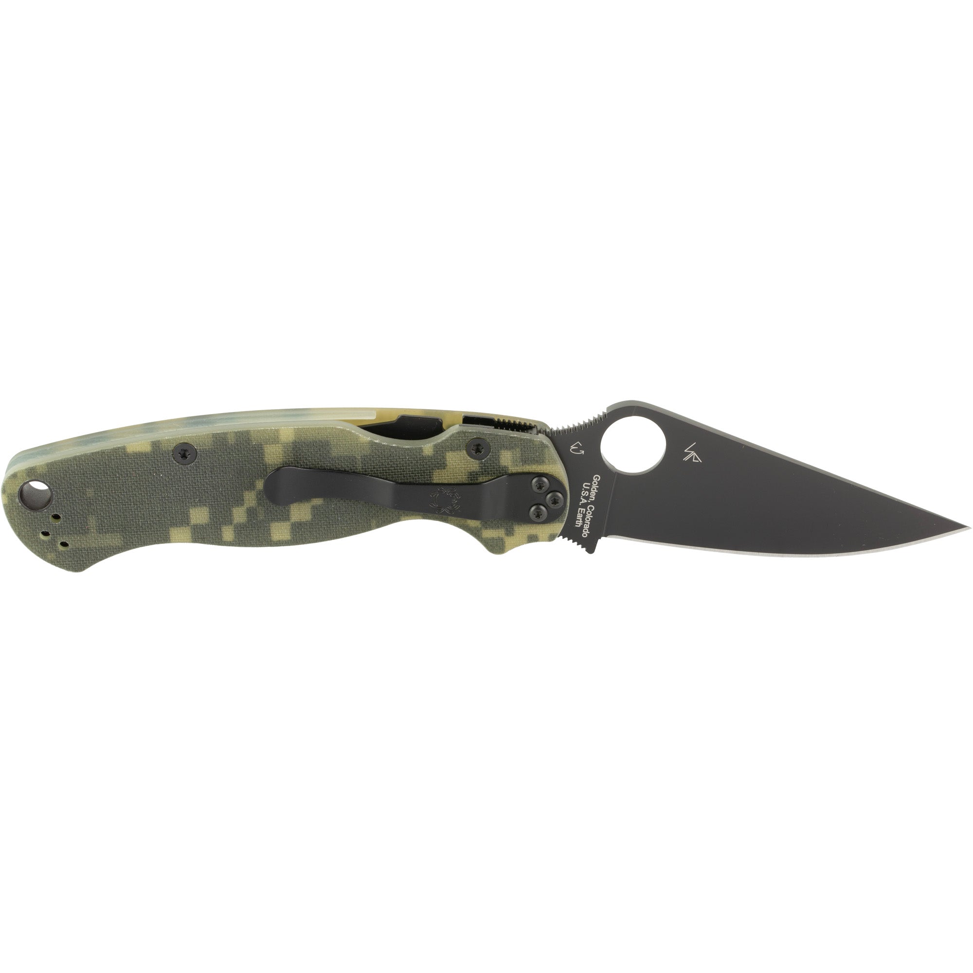 SPYDERCO PARA MILITARY2 CAMO G10 PLN
