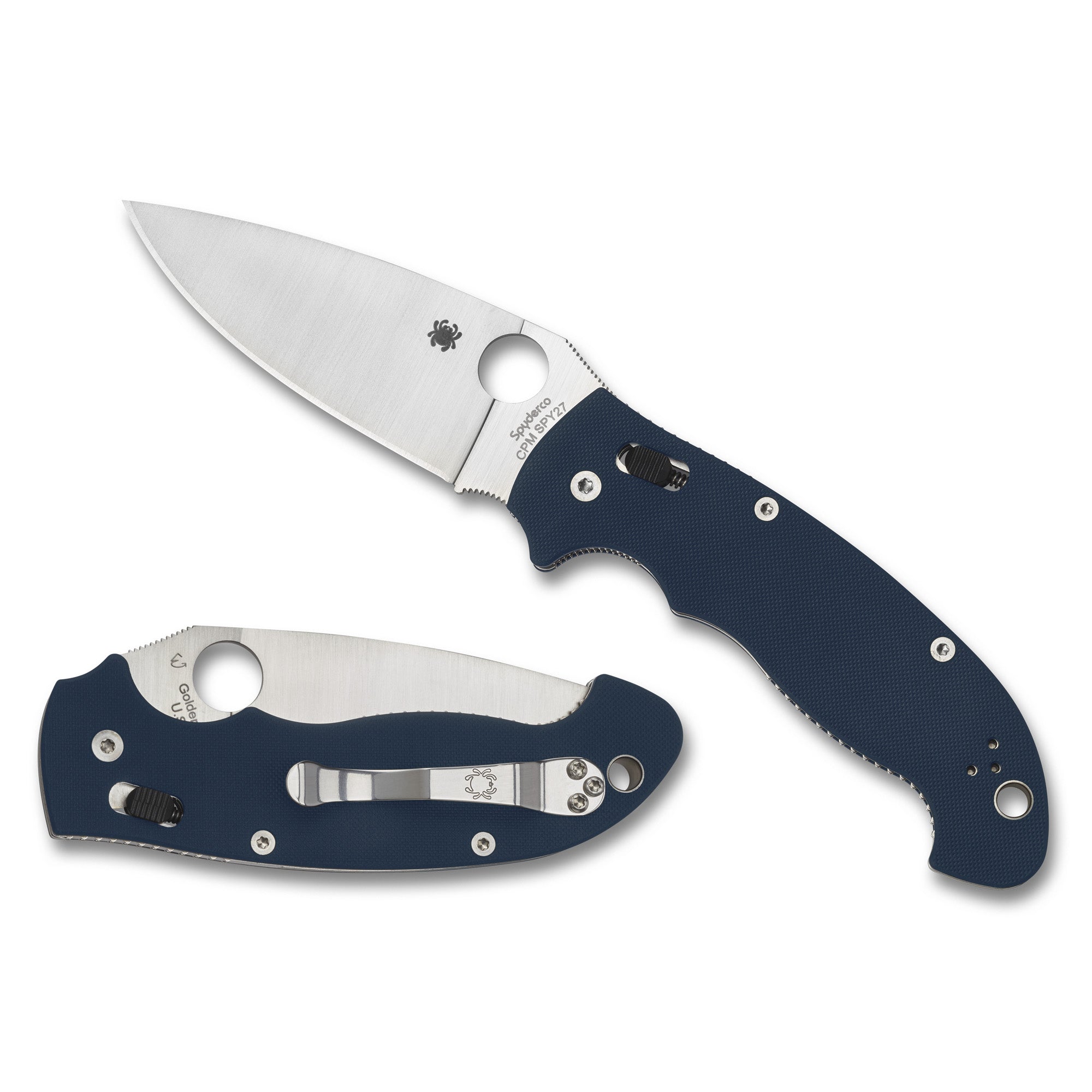SPYDERCO MANIX 2XL G-10 3.85 BLUE