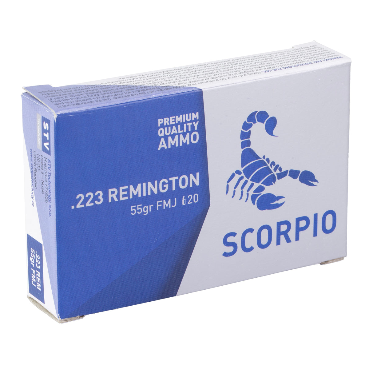 SCORPIO AMMO 223REM 55GR FMJ 20/1000